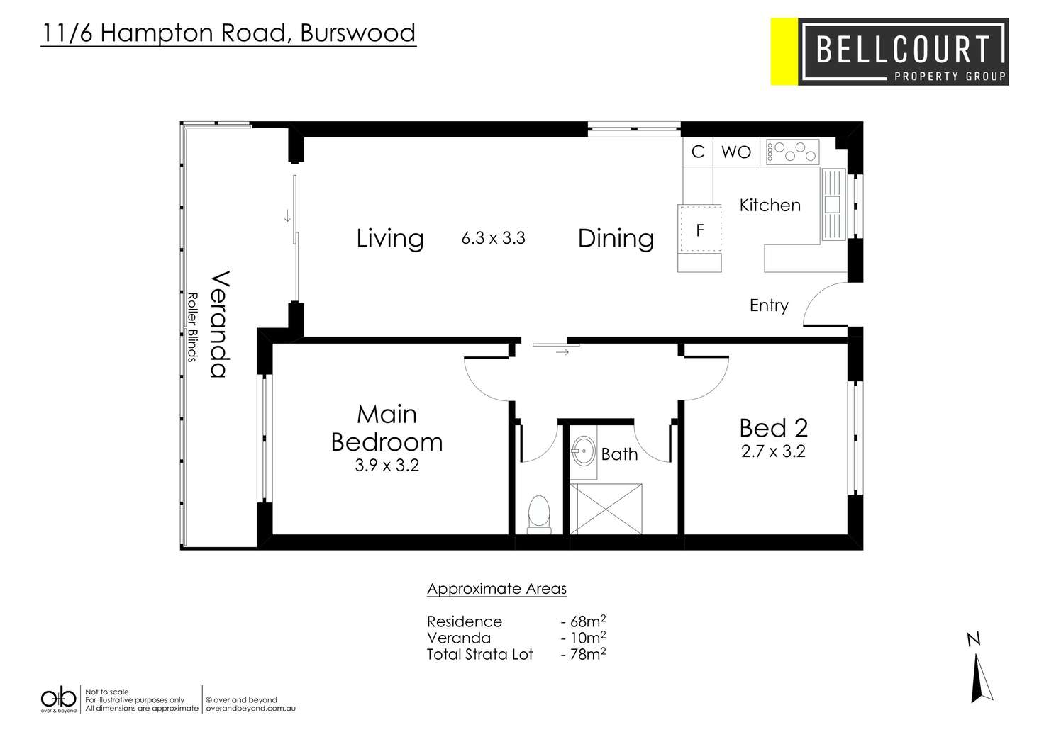 Floorplan of Homely unit listing, 11/6 Hampton Street, Burswood WA 6100