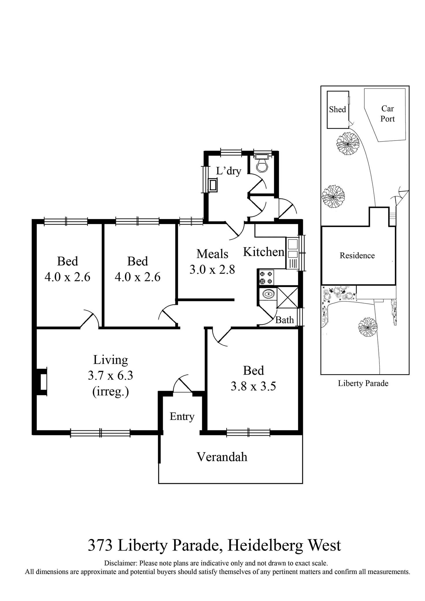 Floorplan of Homely house listing, 373 Liberty Parade, Heidelberg West VIC 3081