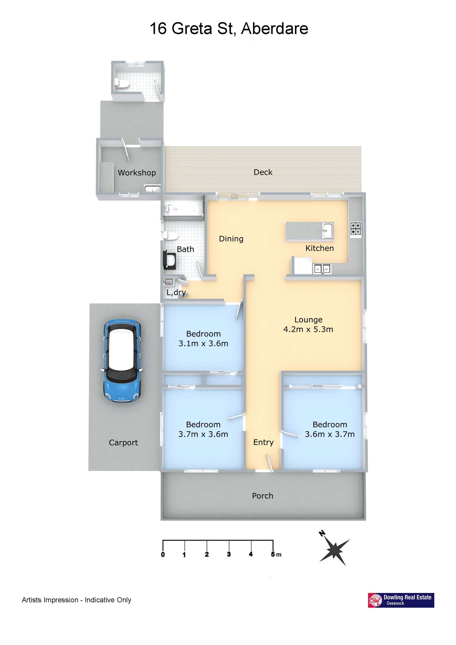 Floorplan of Homely house listing, 16 Greta Street, Aberdare NSW 2325