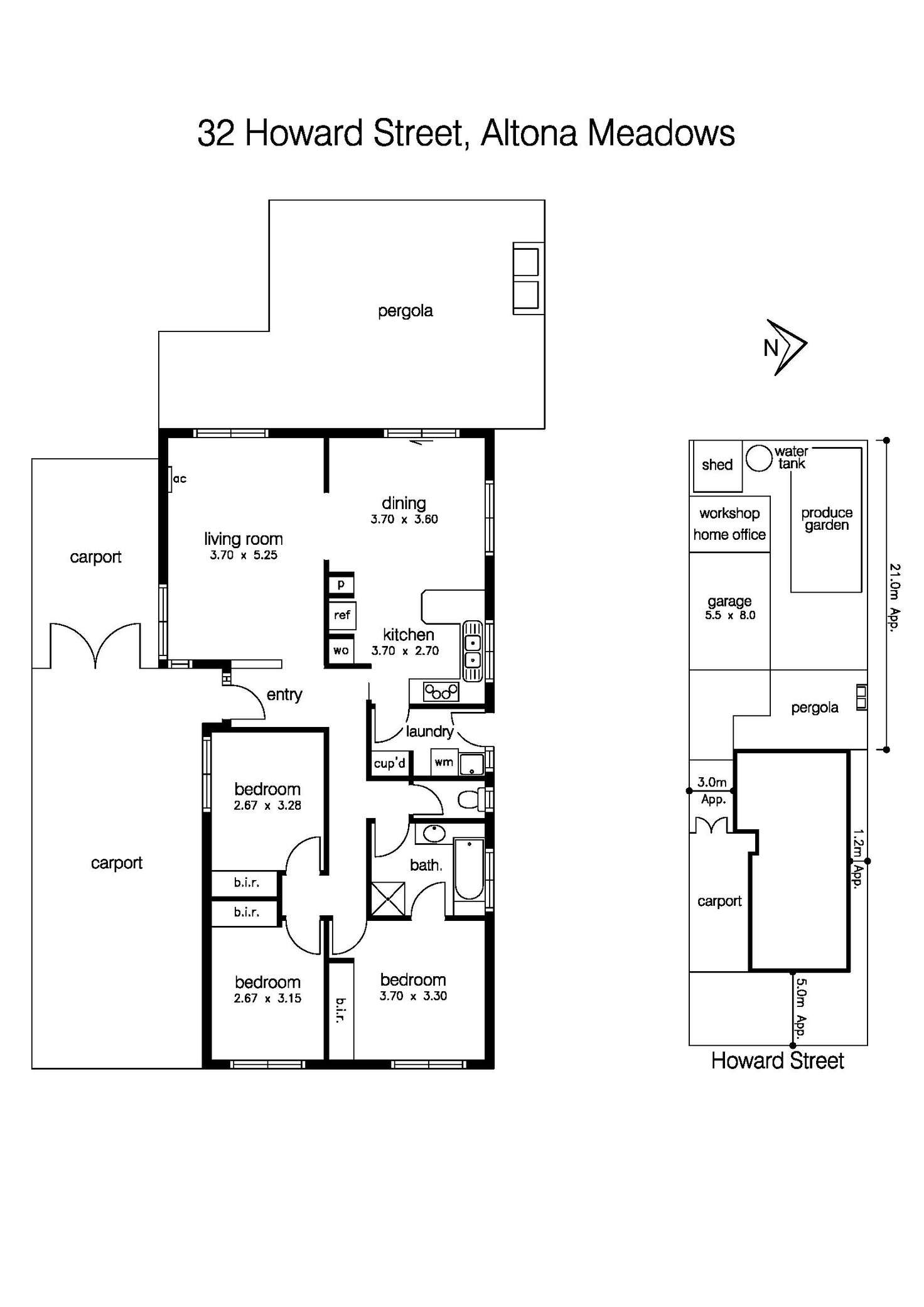 Floorplan of Homely house listing, 32 Howard Street, Altona Meadows VIC 3028