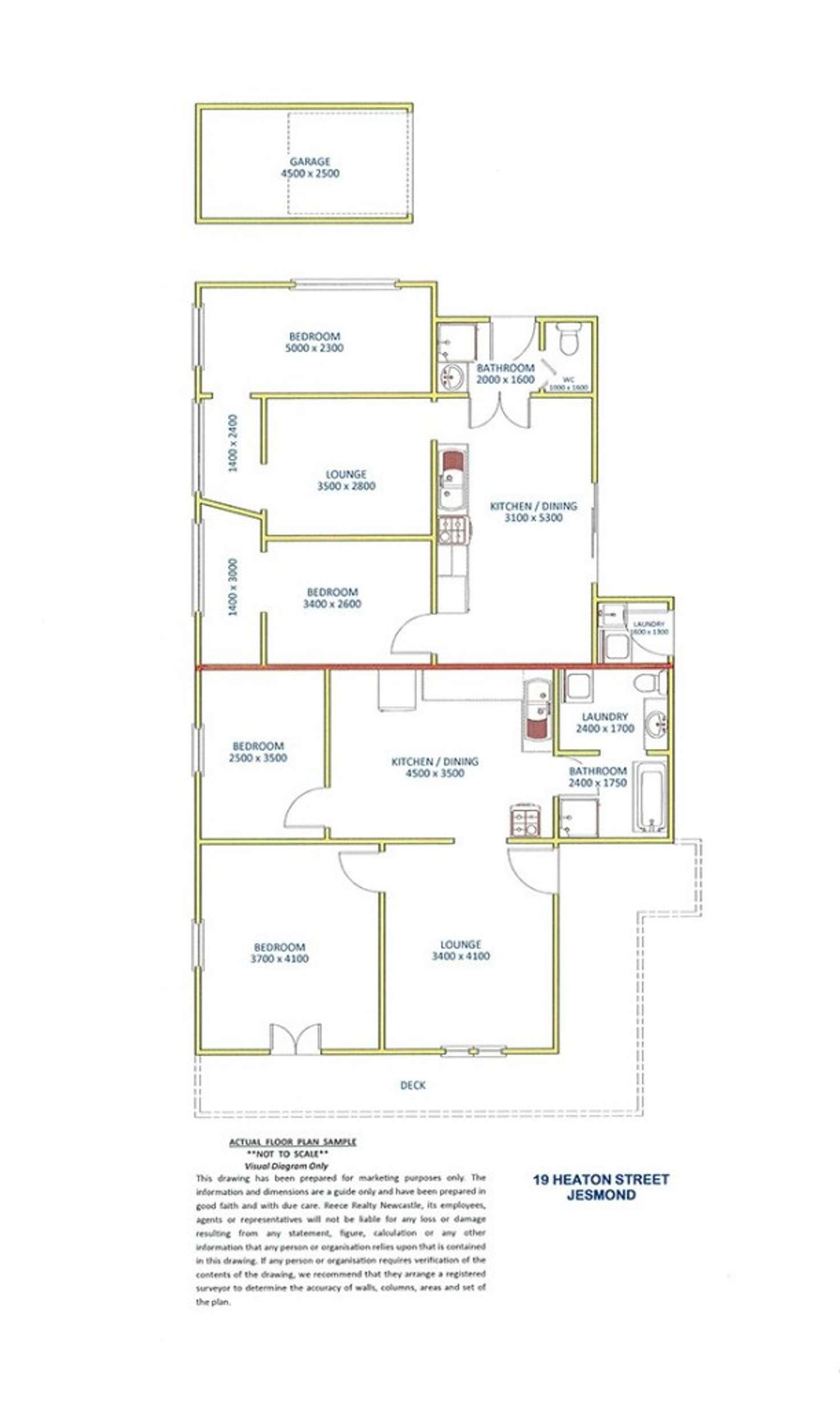 Floorplan of Homely house listing, 19 Heaton Street, Jesmond NSW 2299