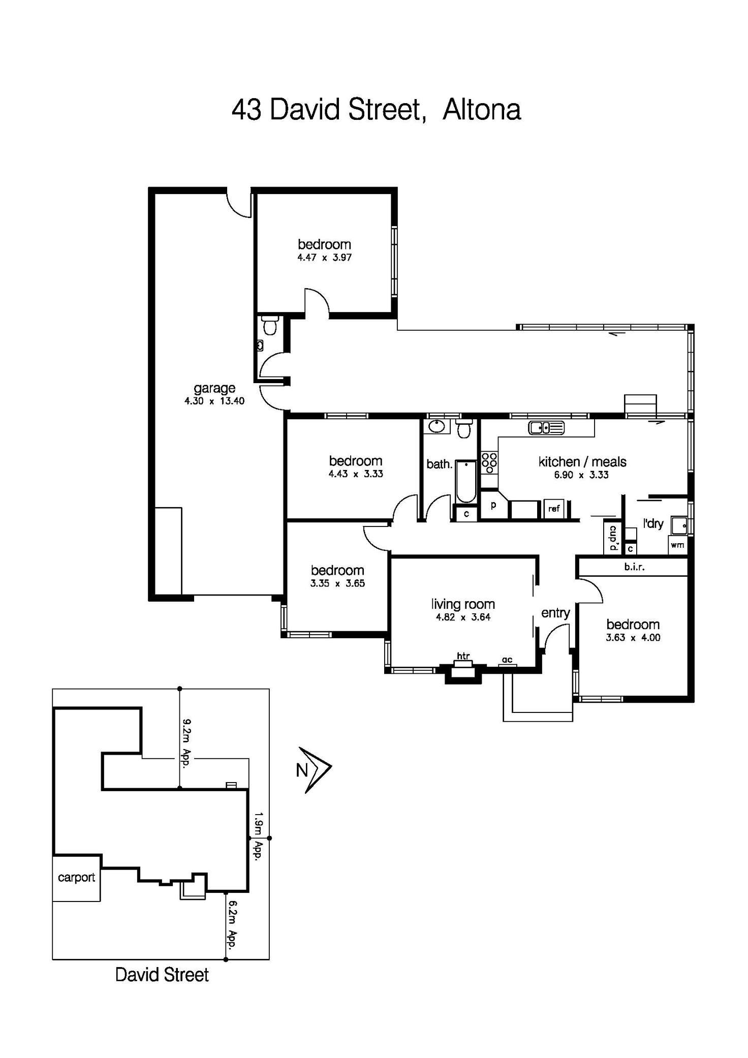 Floorplan of Homely house listing, 43 David Street, Altona VIC 3018