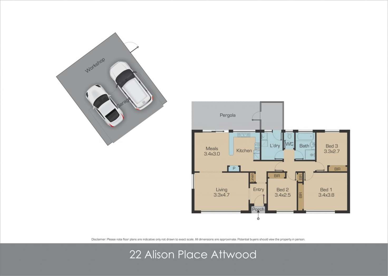 Floorplan of Homely house listing, 22 Alison Place, Attwood VIC 3049
