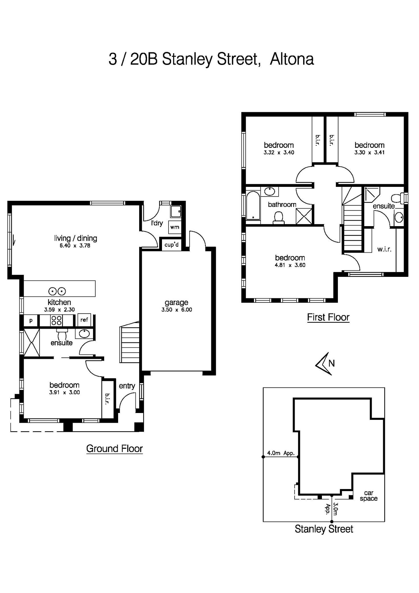 Floorplan of Homely townhouse listing, 20b Stanley Street, Altona VIC 3018