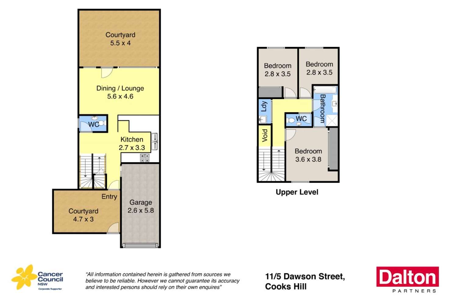 Floorplan of Homely townhouse listing, 11/5 Dawson Street, Cooks Hill NSW 2300