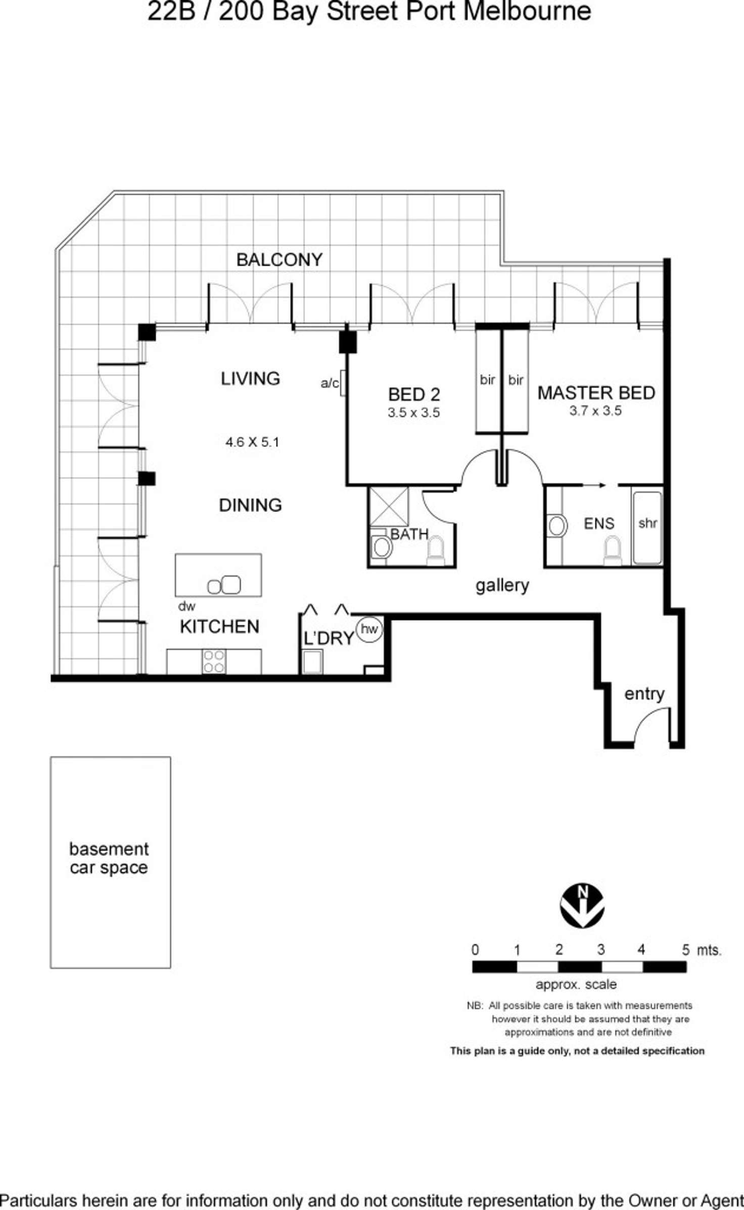 Floorplan of Homely apartment listing, 22B/200 Bay Street, Port Melbourne VIC 3207