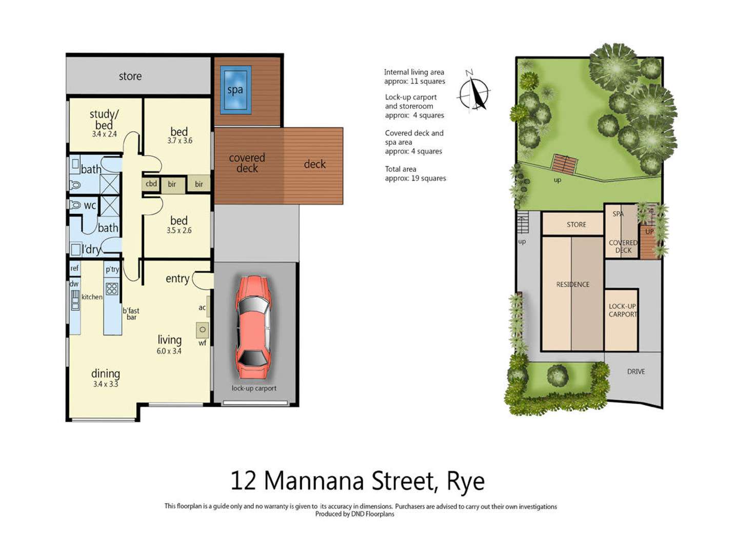 Floorplan of Homely house listing, 12 Mannana Street, Rye VIC 3941