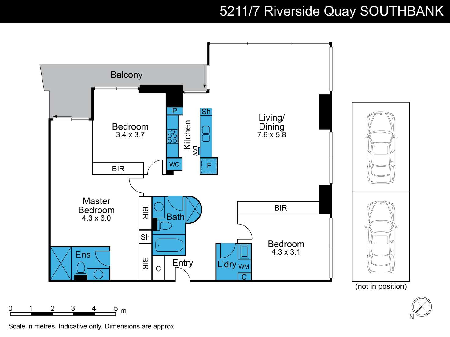 Floorplan of Homely apartment listing, 5211/7 Riverside Quay, Southbank VIC 3006