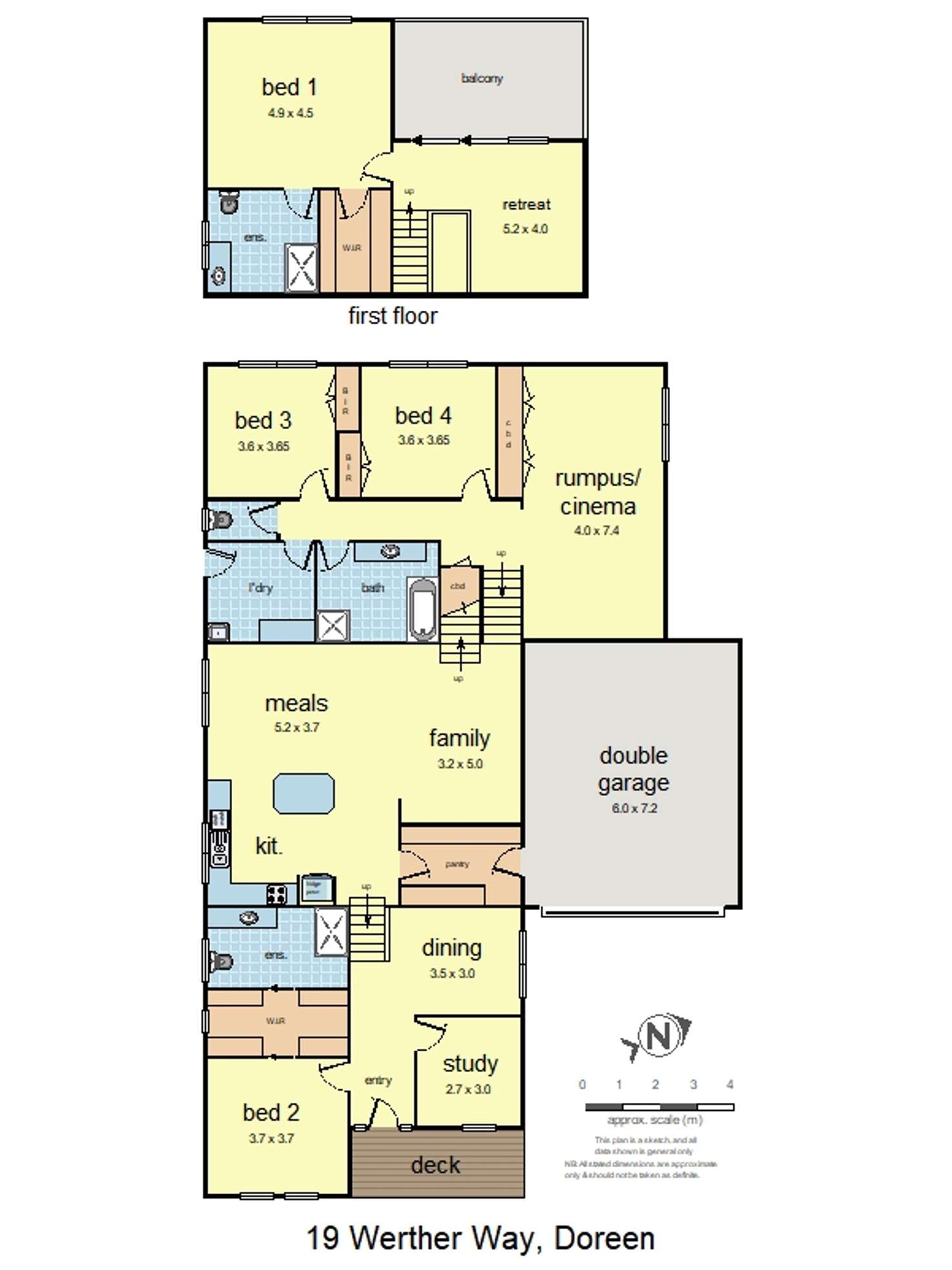 Floorplan of Homely house listing, 19 Werther Way, Doreen VIC 3754