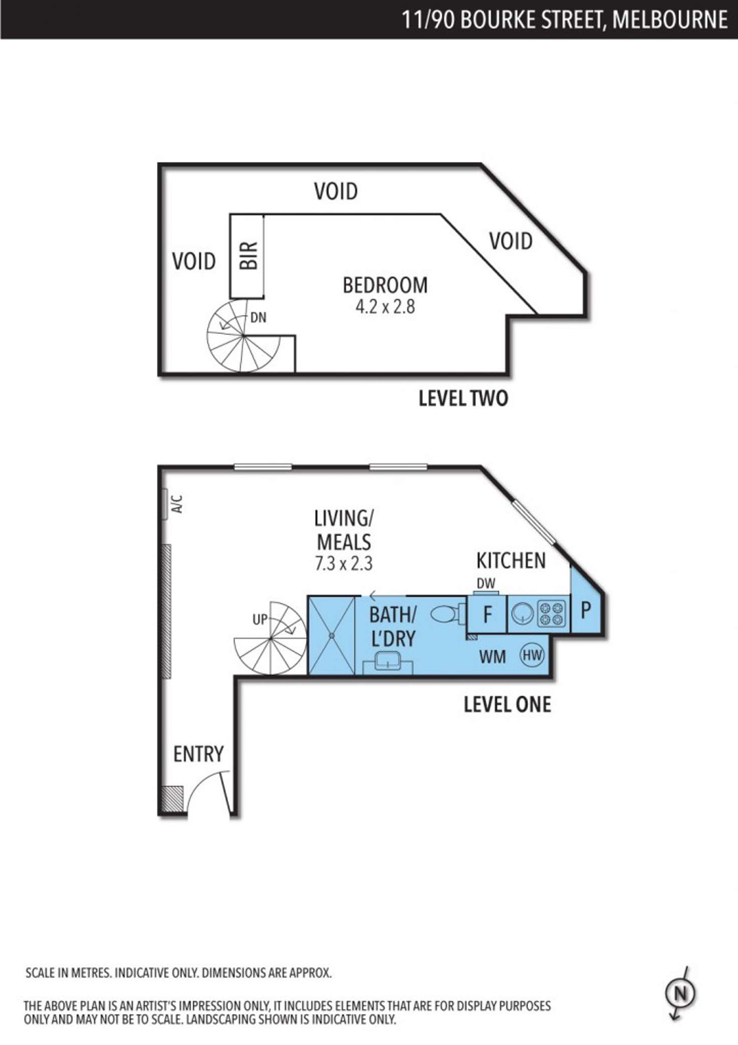 Floorplan of Homely apartment listing, 11/90 Bourke Street, Melbourne VIC 3000