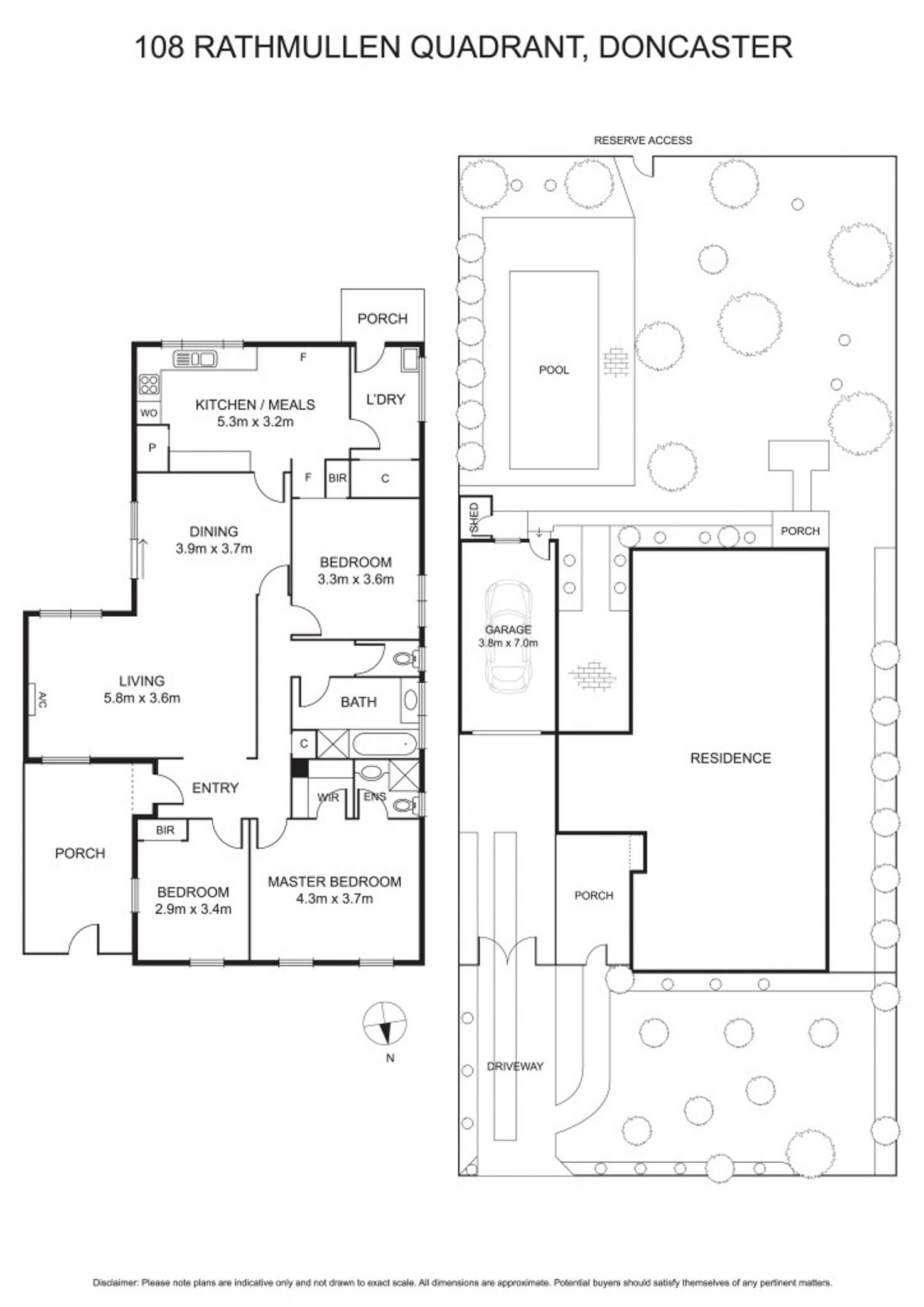 Floorplan of Homely house listing, 108 Rathmullen Quadrant, Doncaster VIC 3108