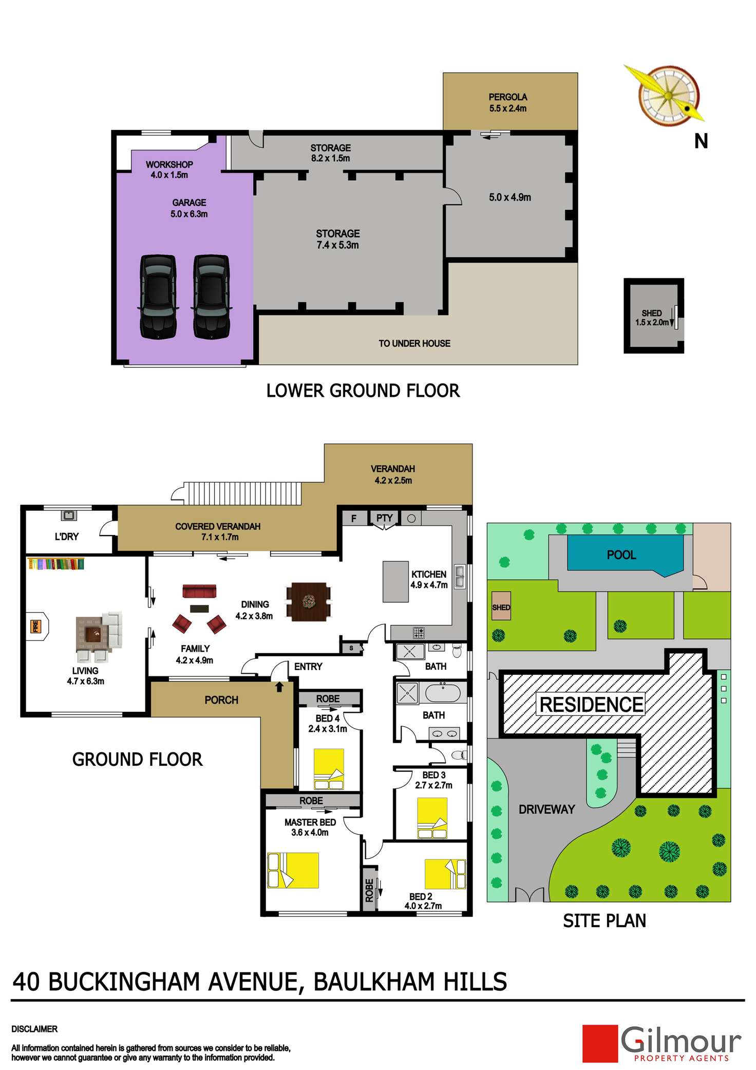 Floorplan of Homely house listing, 40 Buckingham Road, Baulkham Hills NSW 2153