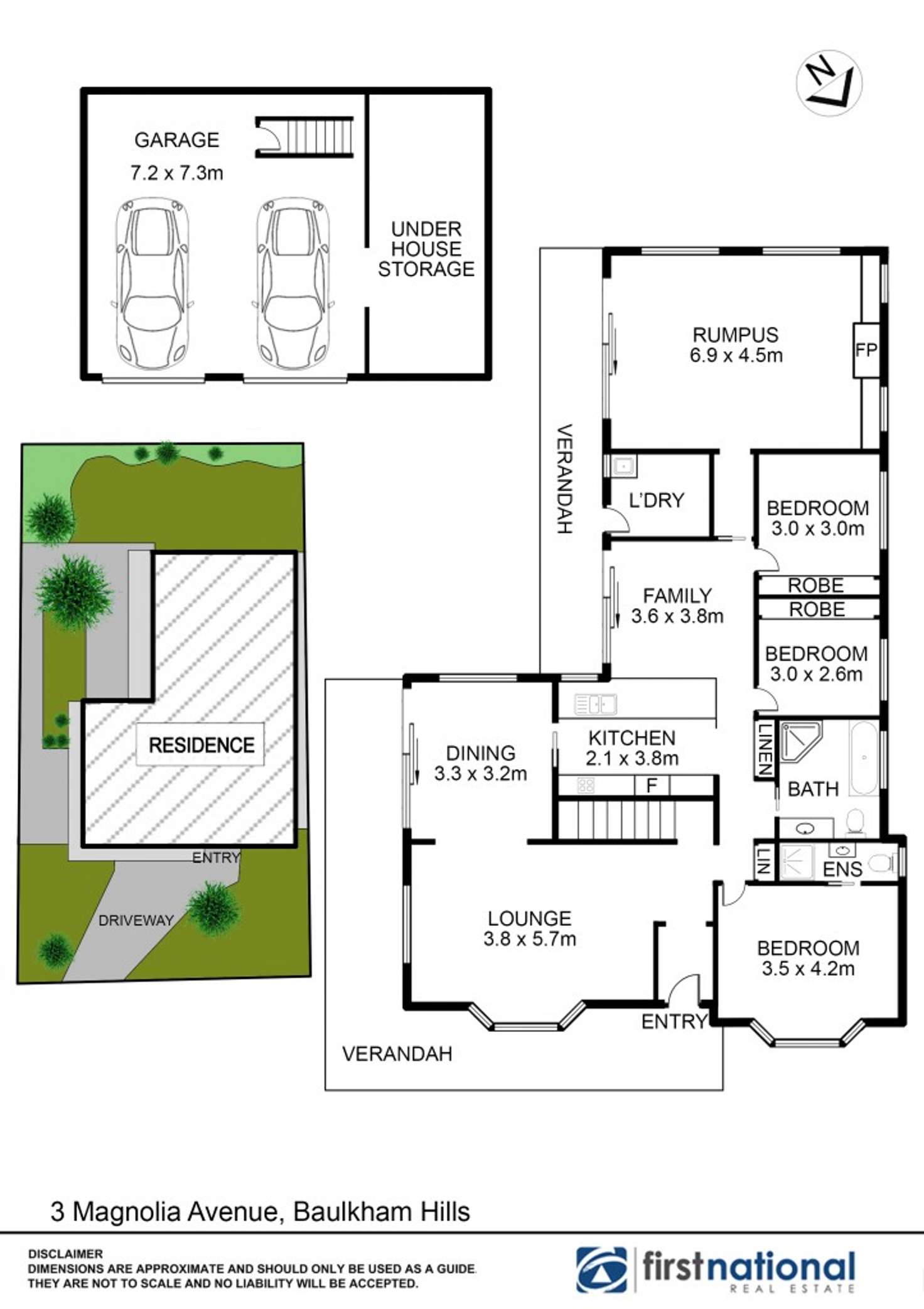 Floorplan of Homely house listing, 3 Magnolia Ave, Baulkham Hills NSW 2153