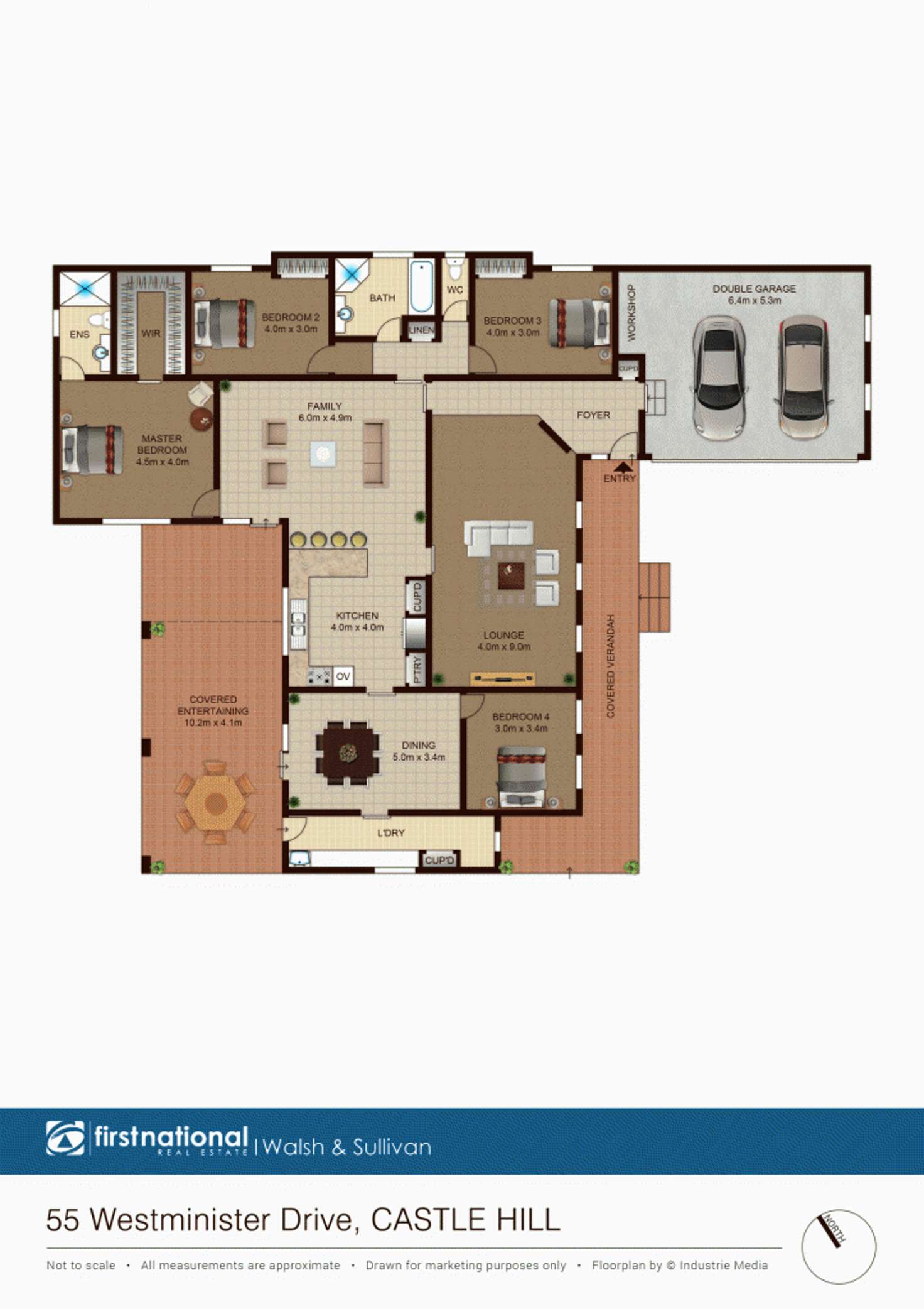 Floorplan of Homely house listing, 55 Westminster Drive, Castle Hill NSW 2154