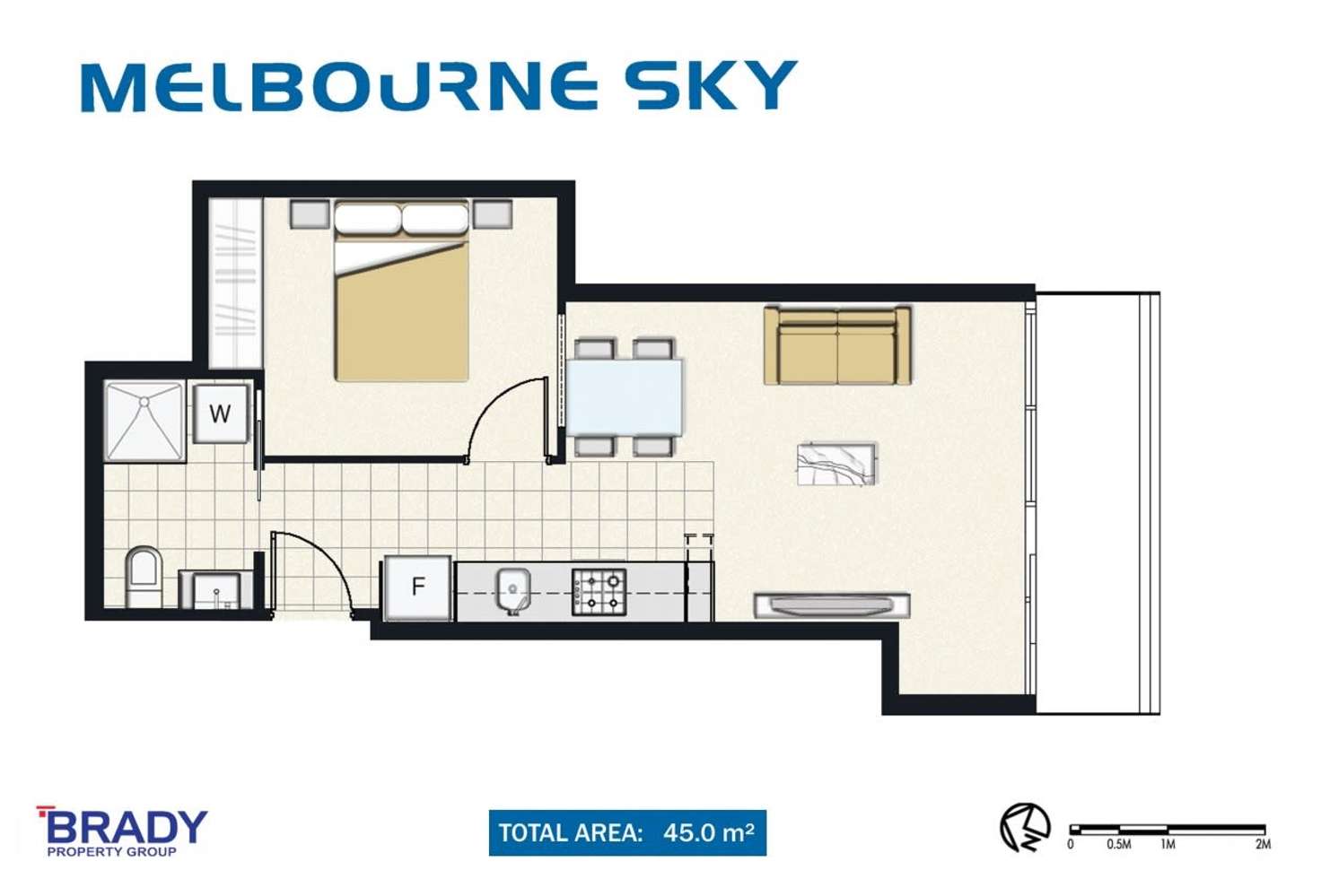 Floorplan of Homely apartment listing, 2807/5 Sutherland Street, Melbourne VIC 3000