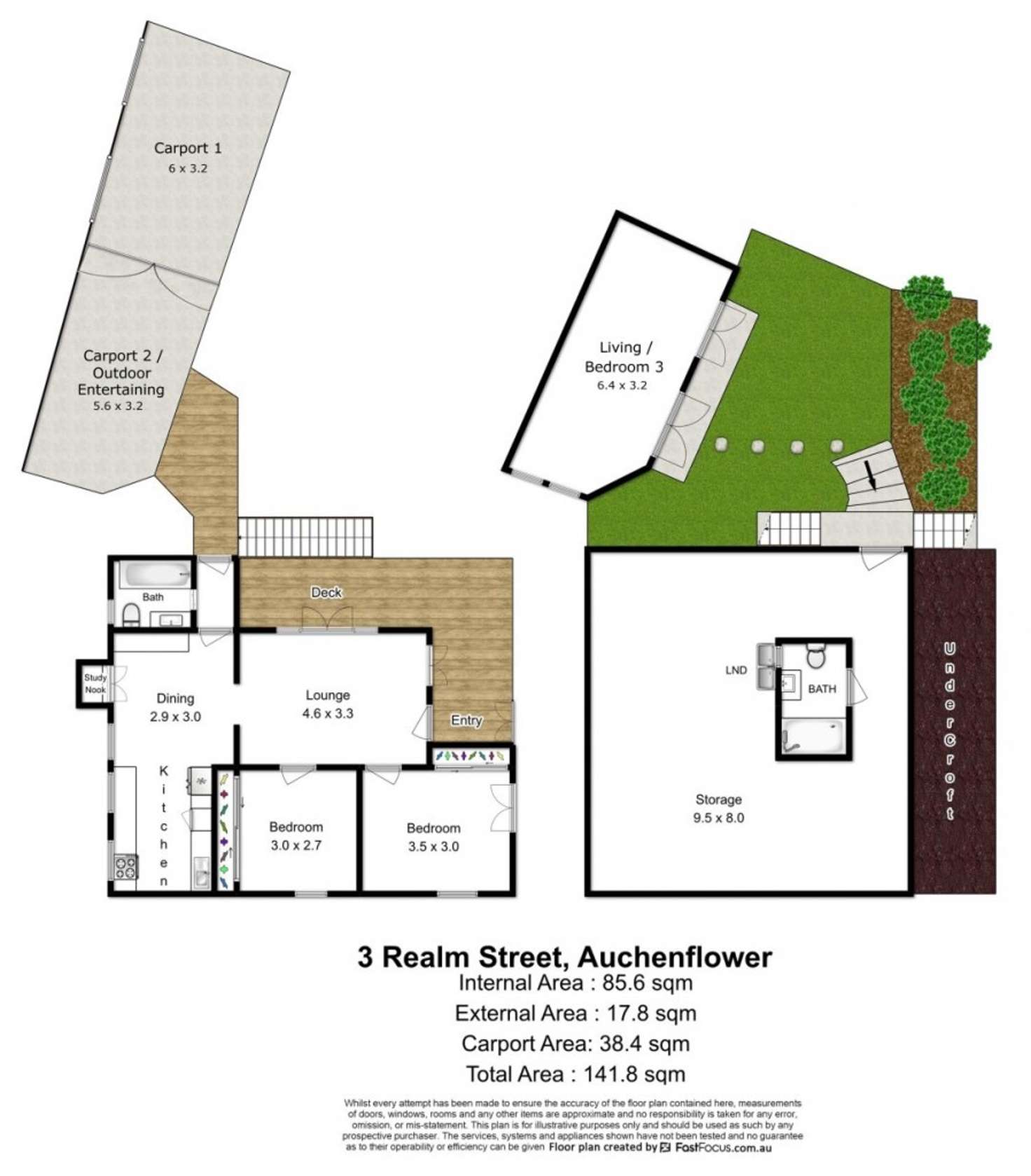 Floorplan of Homely house listing, 3 Realm Street, Auchenflower QLD 4066