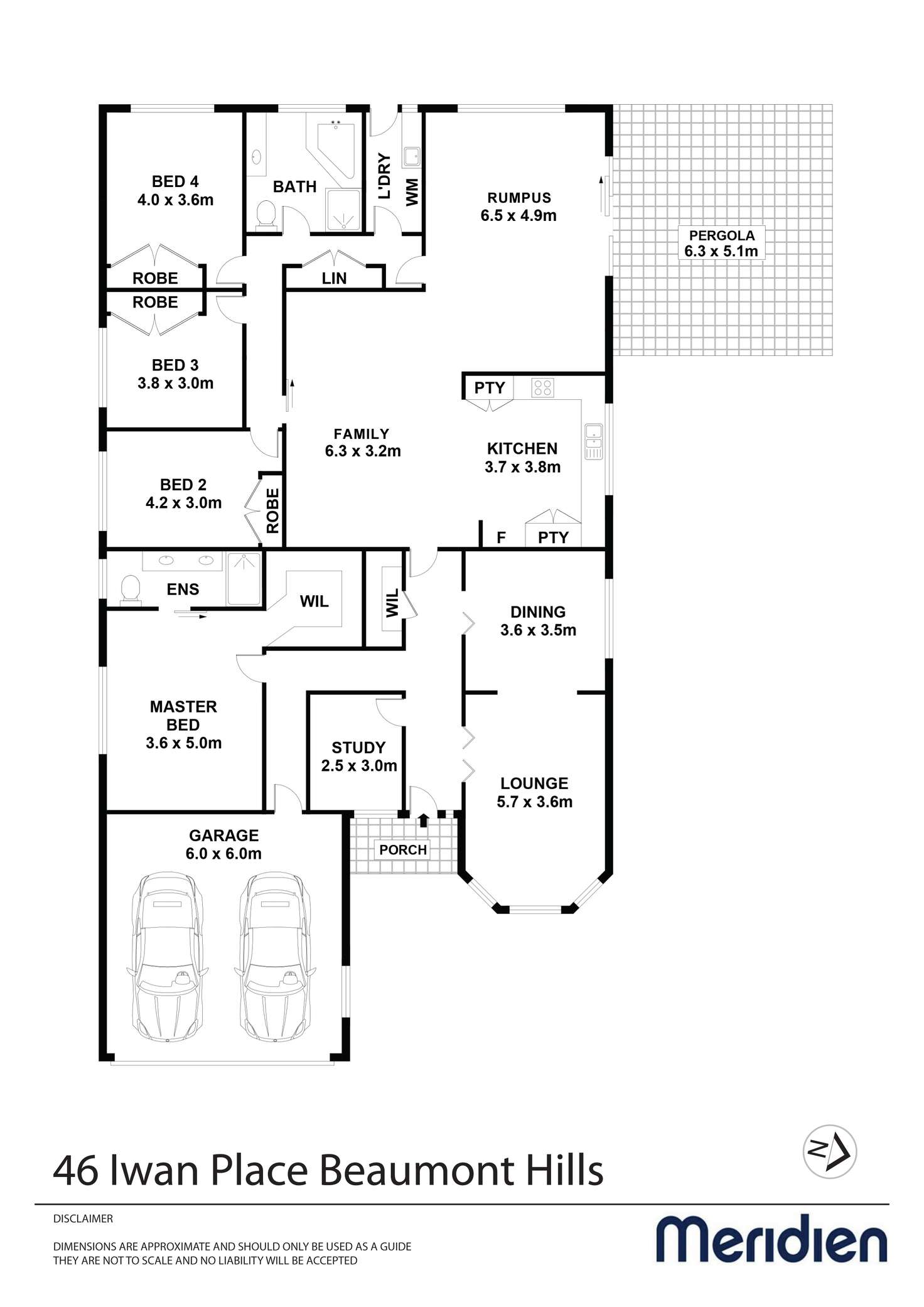 Floorplan of Homely house listing, 46 Iwan Place, Beaumont Hills NSW 2155