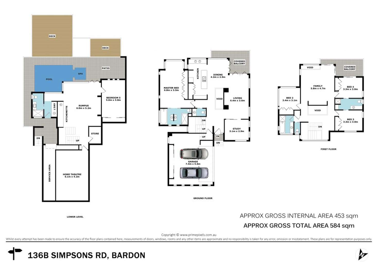 Floorplan of Homely house listing, 136B Simpsons Road, Bardon QLD 4065