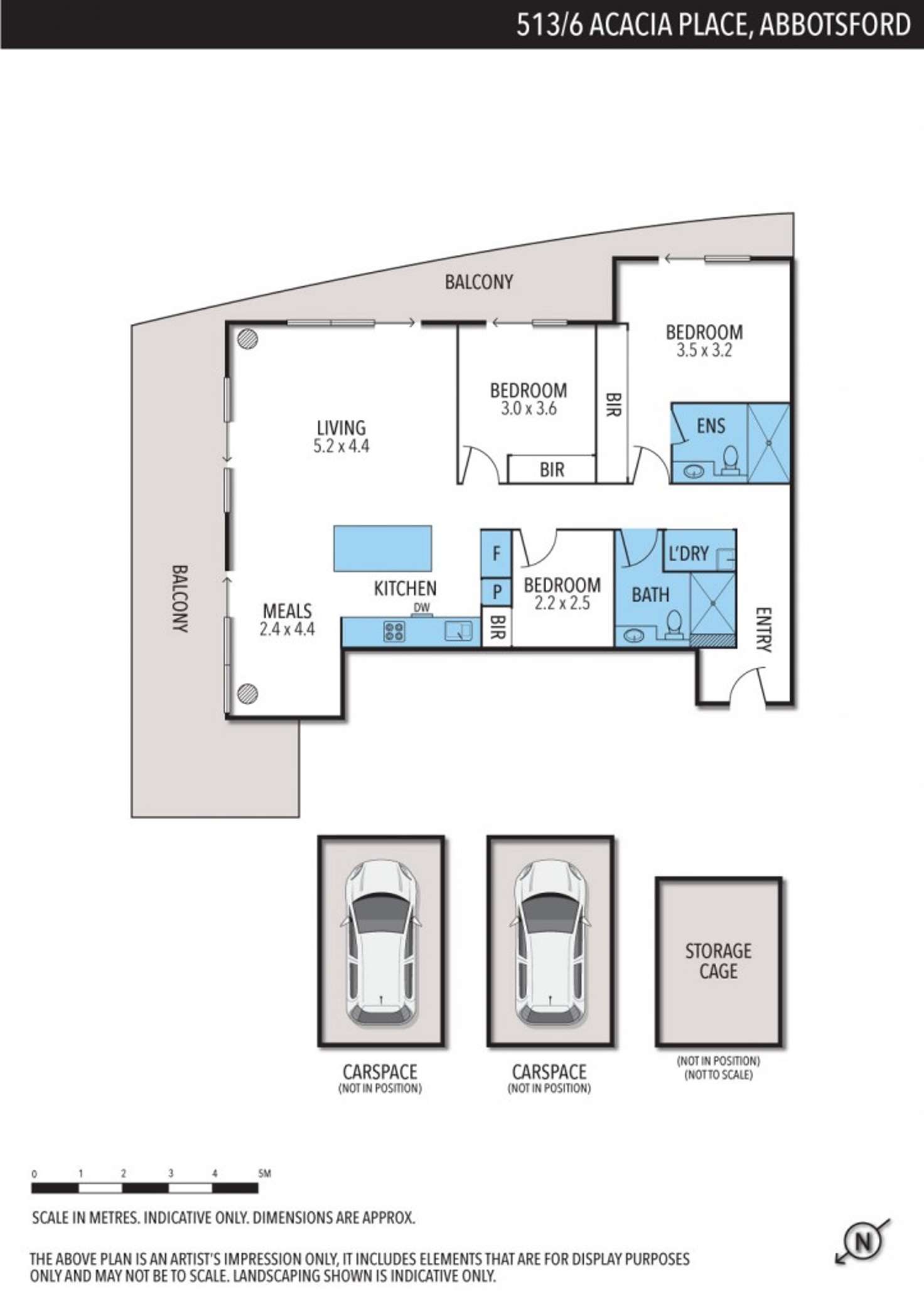 Floorplan of Homely apartment listing, 513/6 Acacia Place, Abbotsford VIC 3067