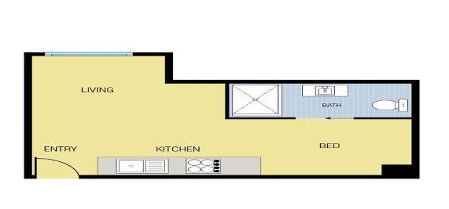 Floorplan of Homely apartment listing, 1510/480 Collins Street, Melbourne VIC 3000