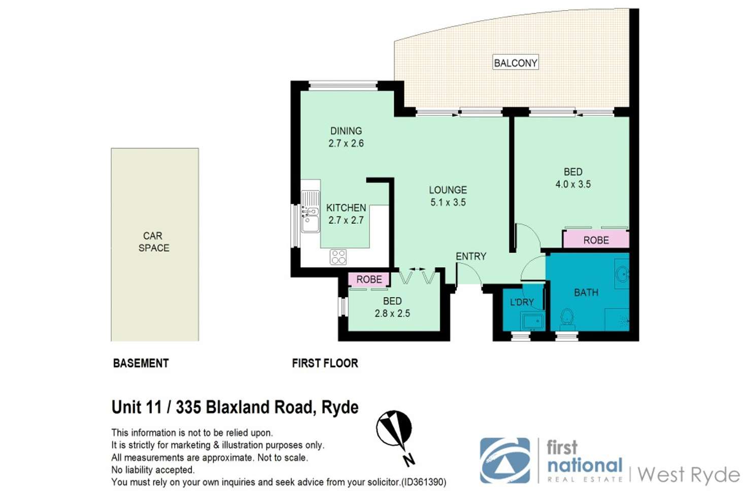 Floorplan of Homely apartment listing, 11/335 Blaxland Road, Ryde NSW 2112