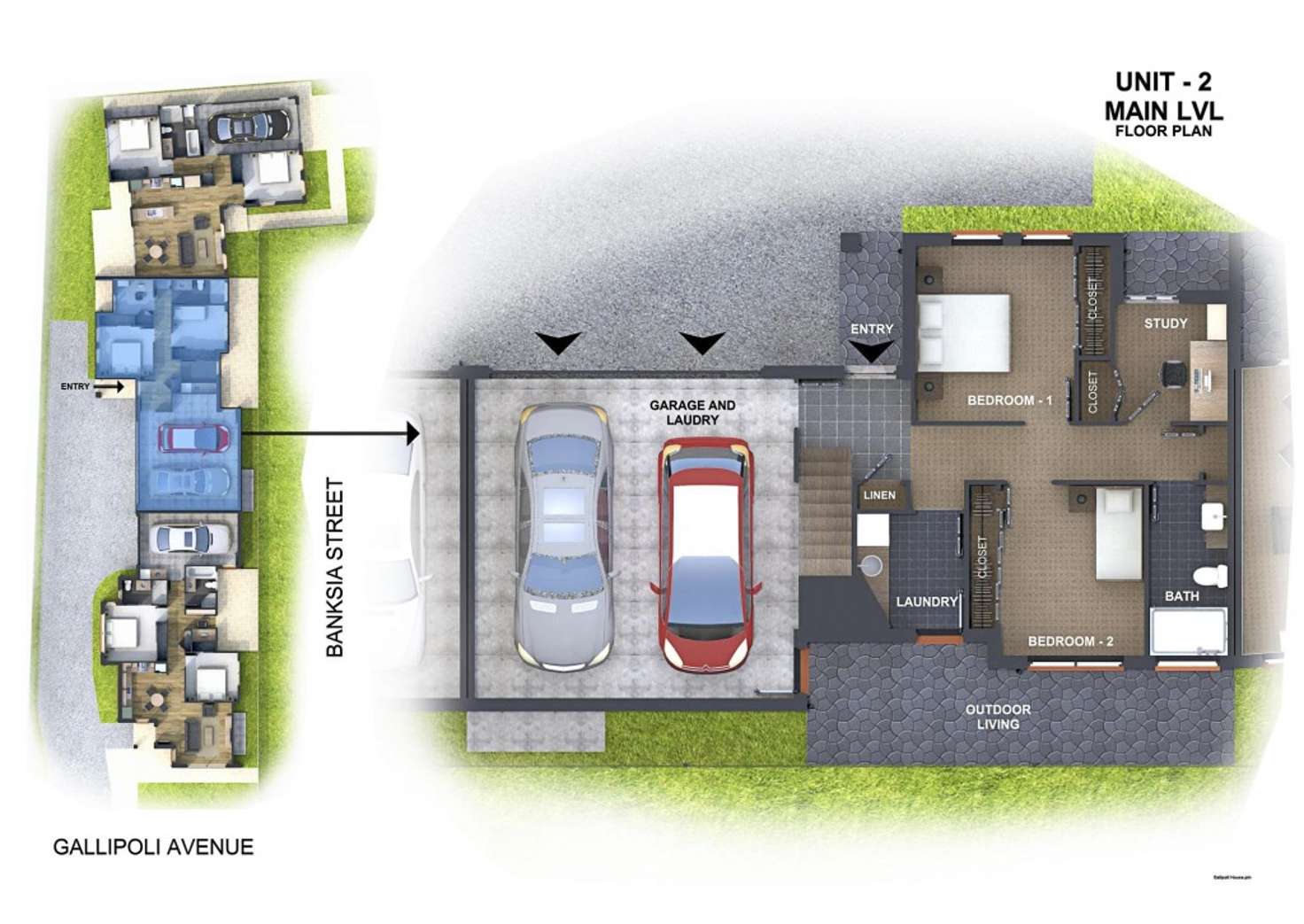 Floorplan of Homely townhouse listing, 2/10 Gallipoli Ave, Blackwall NSW 2256