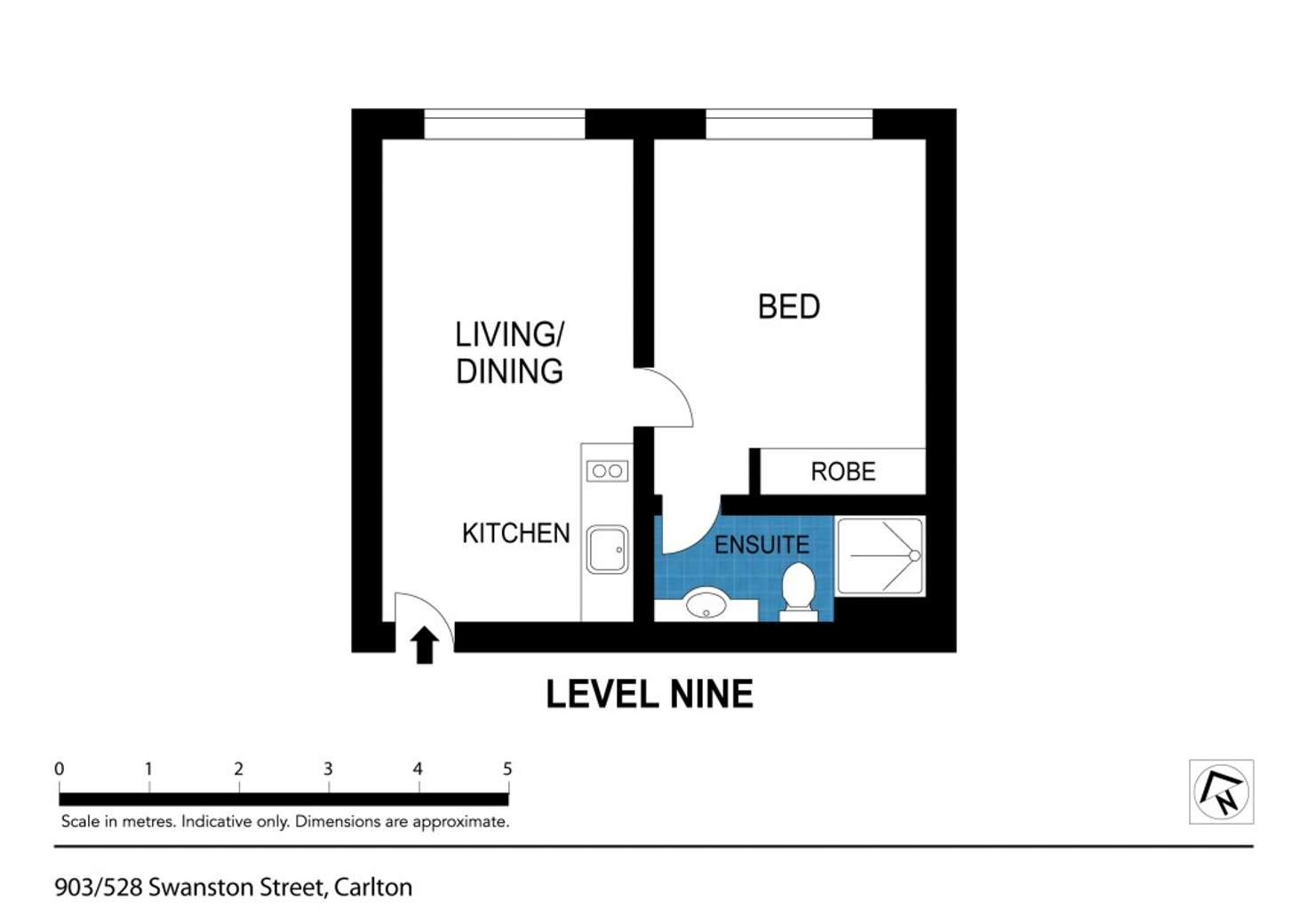 Floorplan of Homely apartment listing, 903/528 Swanston Street, Carlton VIC 3053