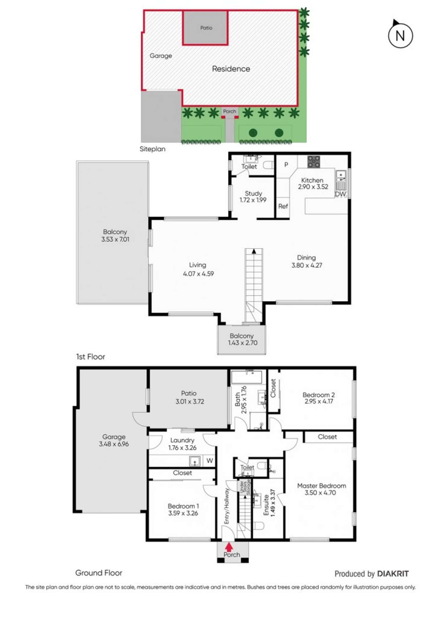 Floorplan of Homely townhouse listing, 1/44 Victoria Street, Coburg VIC 3058