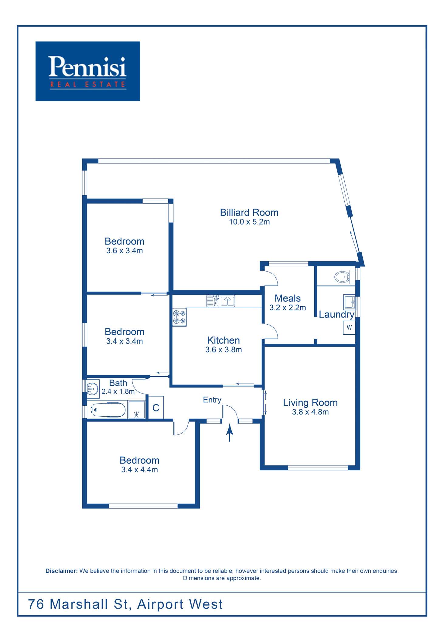 Floorplan of Homely house listing, 76 Marshall Road, Airport West VIC 3042