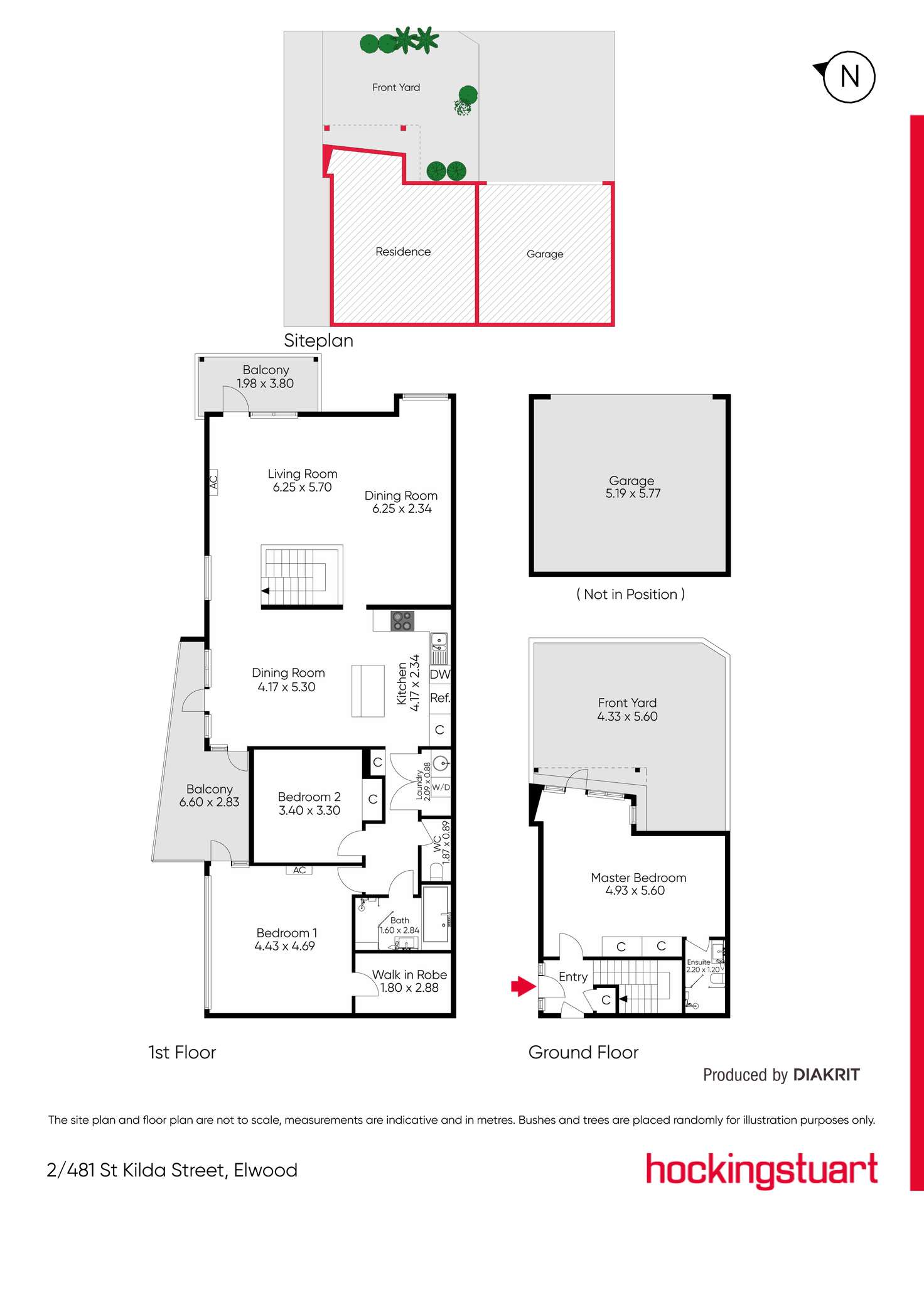 Floorplan of Homely townhouse listing, 2/481 St Kilda Street, Elwood VIC 3184