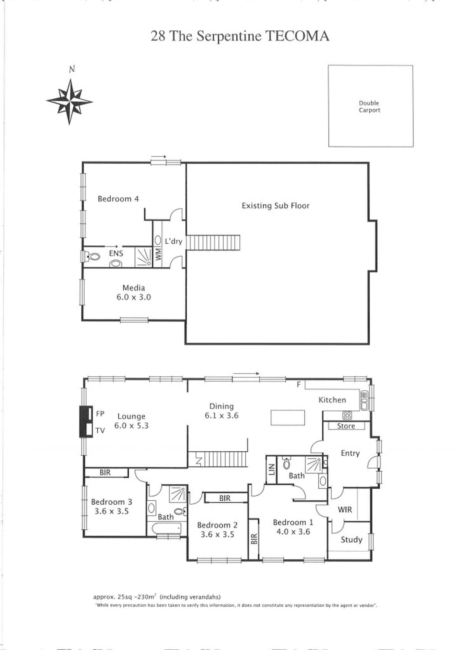 Floorplan of Homely house listing, 28 The Serpentine, Tecoma VIC 3160