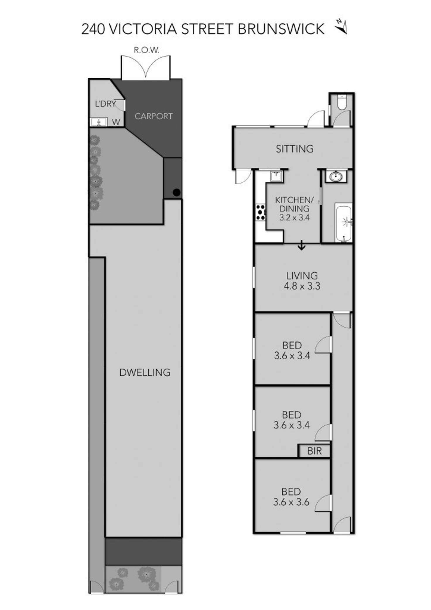 Floorplan of Homely house listing, 240 Victoria Street, Brunswick VIC 3056