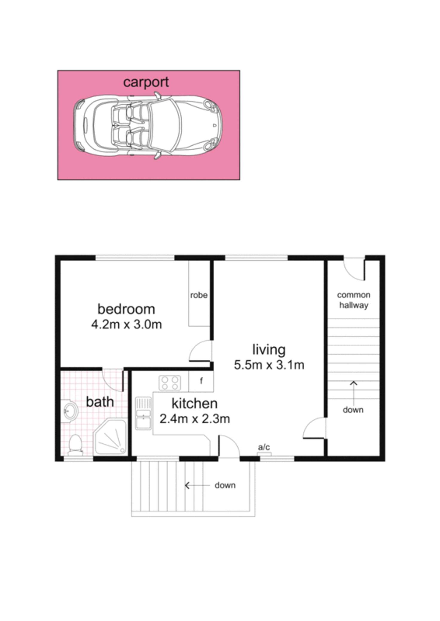 Floorplan of Homely unit listing, 6/47 Cator Street, Glenside SA 5065