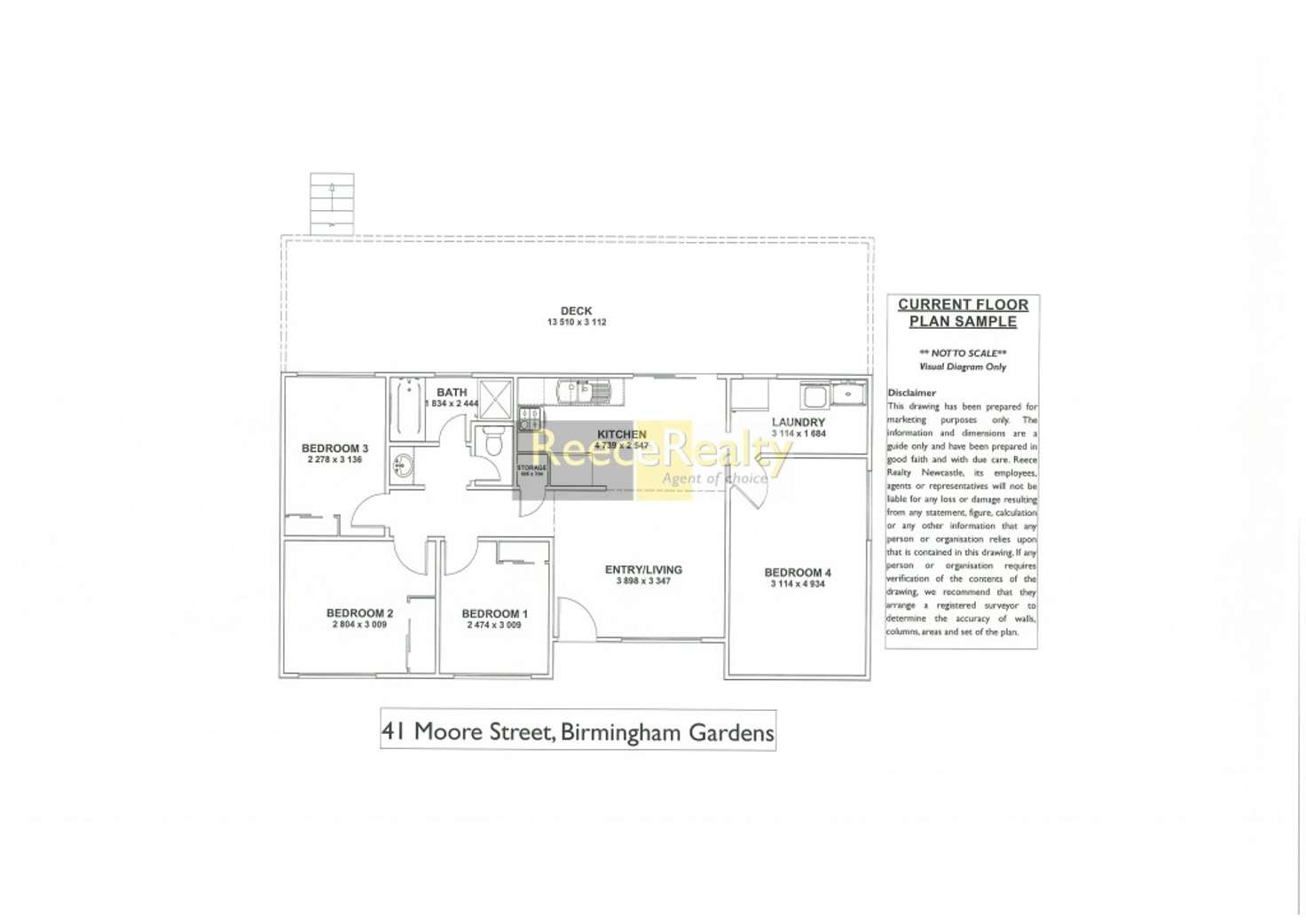 Floorplan of Homely house listing, 41 Moore Street, Birmingham Gardens NSW 2287