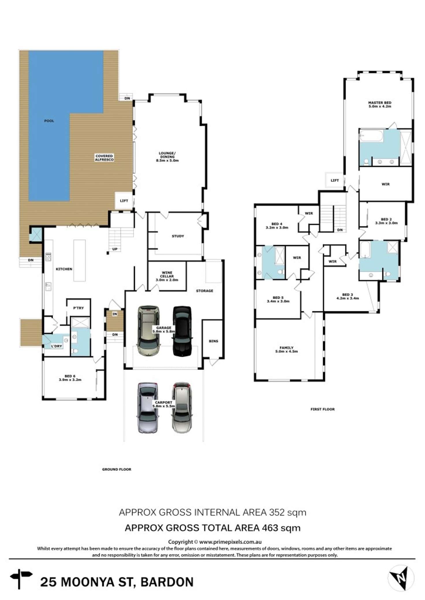 Floorplan of Homely house listing, 25 Moonya Street, Bardon QLD 4065