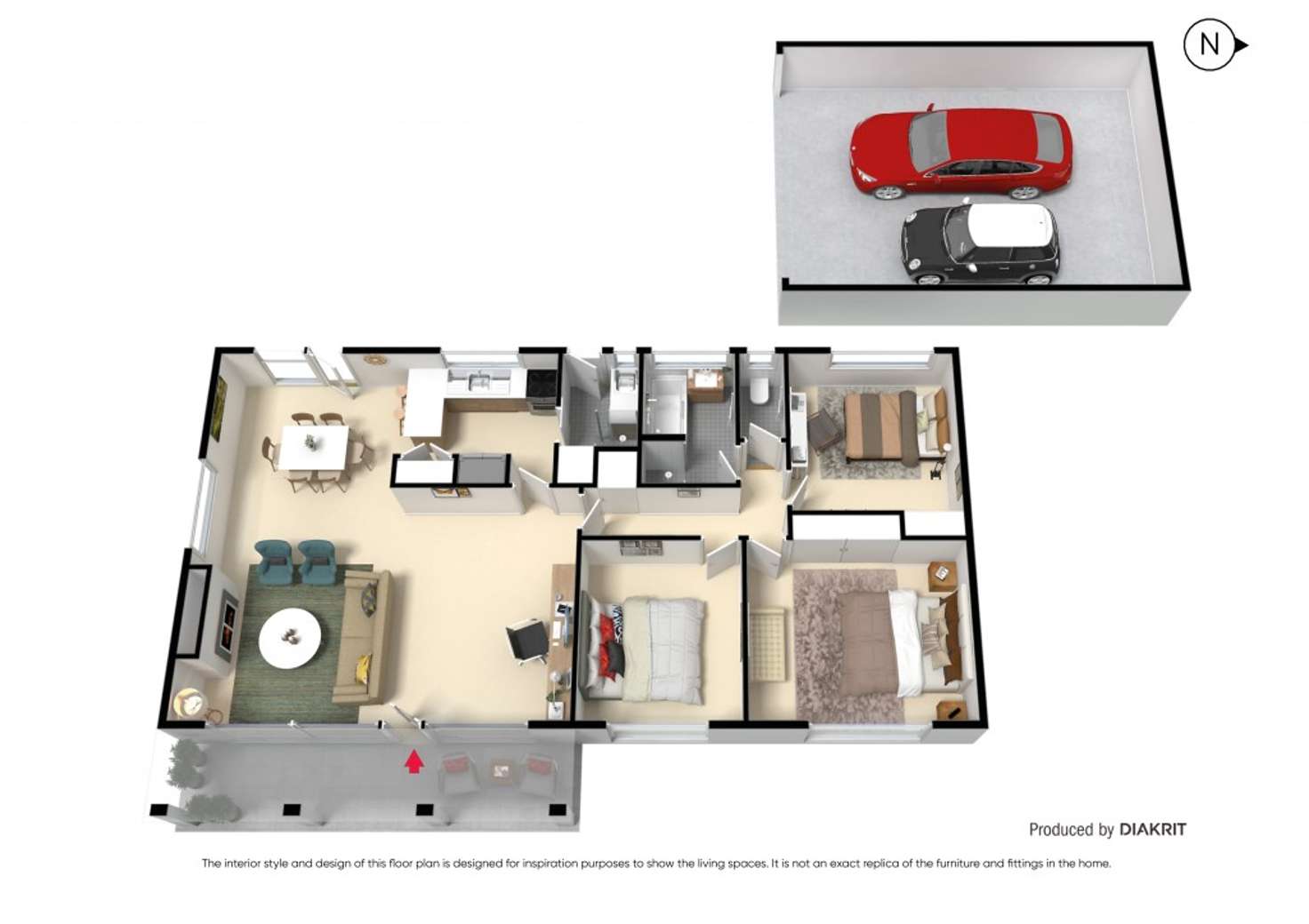 Floorplan of Homely house listing, 34 Field Street, Rye VIC 3941