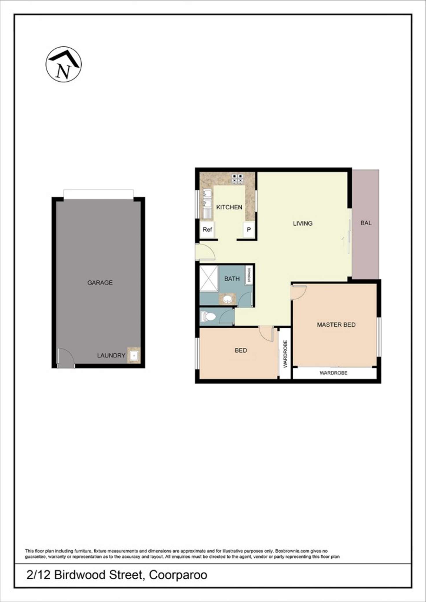 Floorplan of Homely unit listing, 2/12 Birdwood Street, Coorparoo QLD 4151