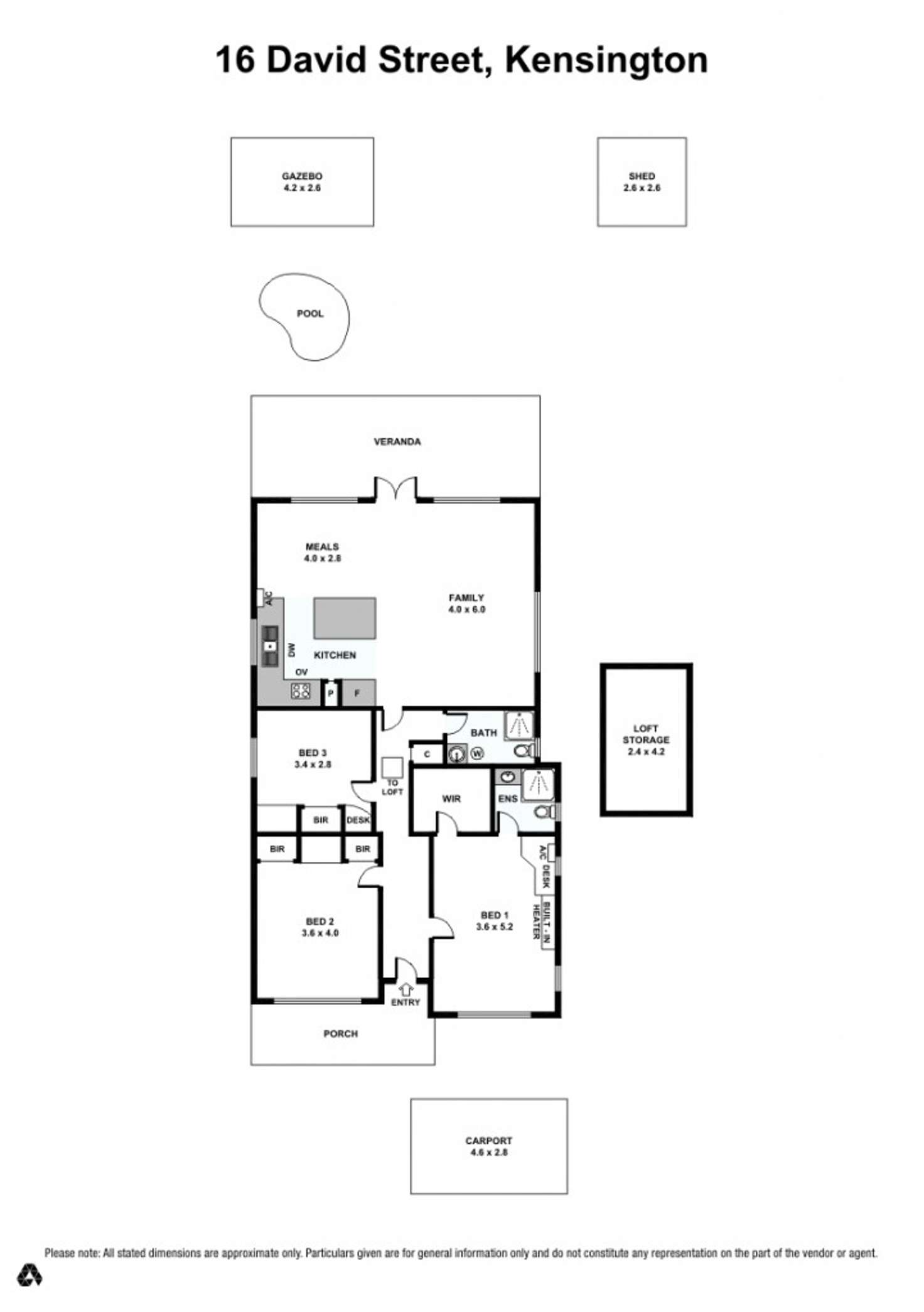 Floorplan of Homely house listing, 16 David Street, Kensington WA 6151