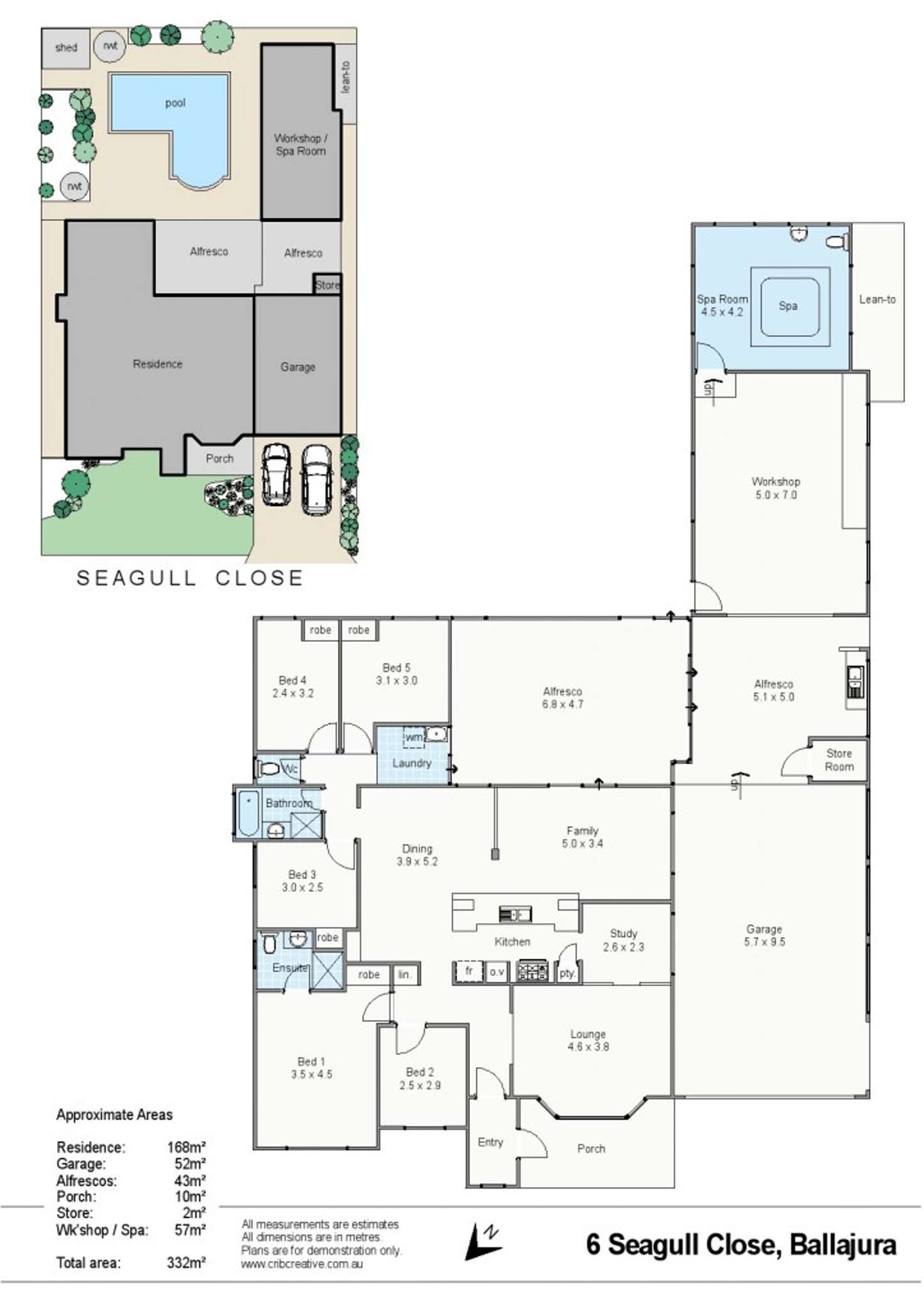 Floorplan of Homely house listing, 6 Seagull Close, Ballajura WA 6066