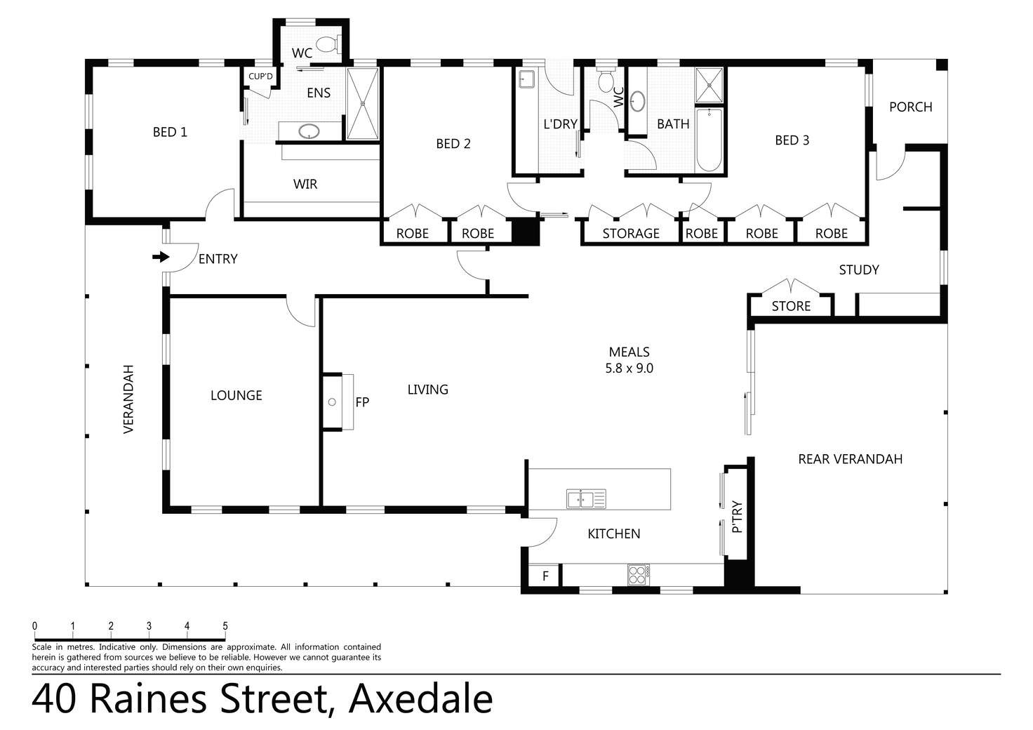 Floorplan of Homely house listing, 40 Raines Street, Axedale VIC 3551