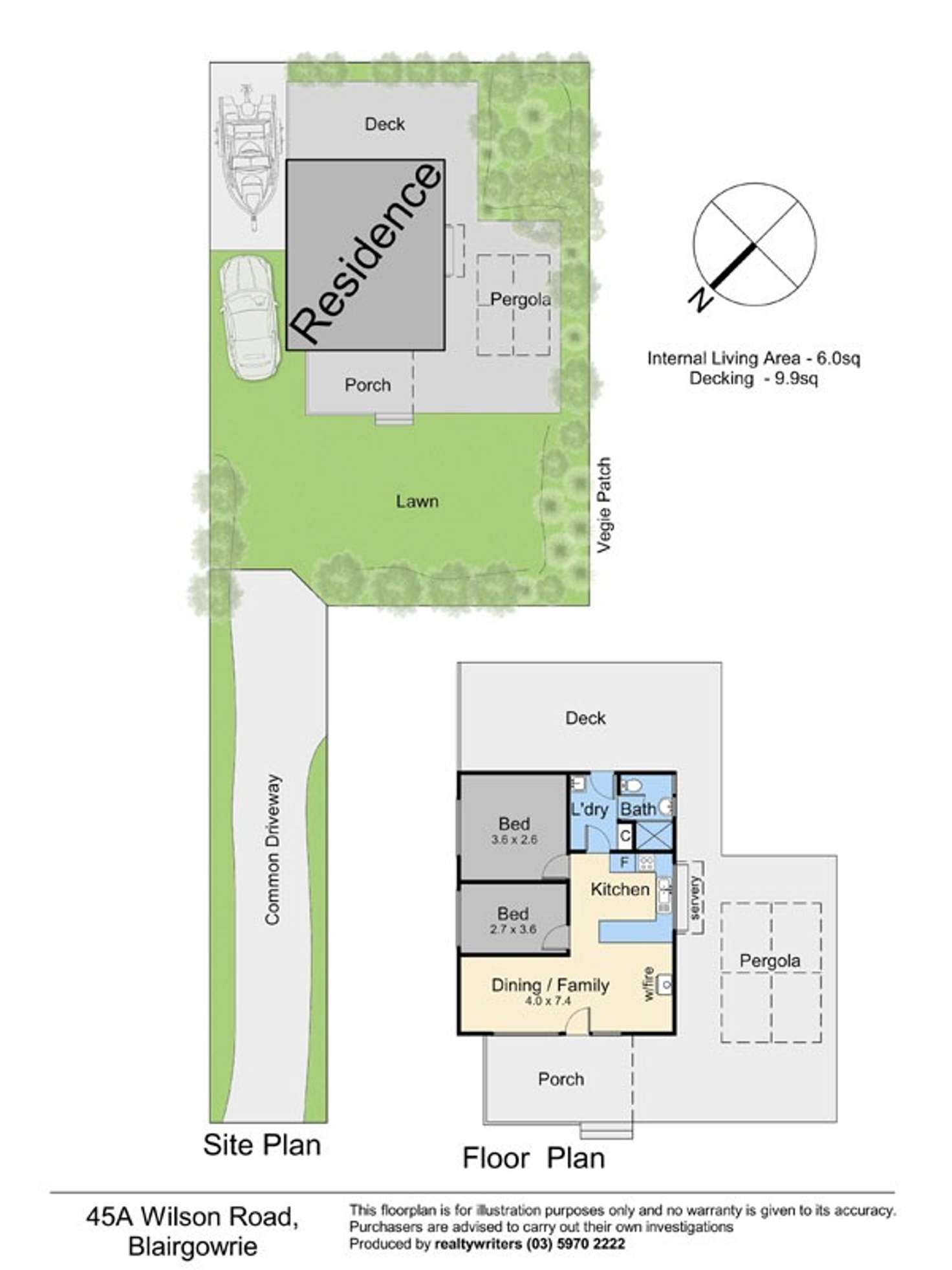 Floorplan of Homely house listing, 45a Wilson Road, Blairgowrie VIC 3942