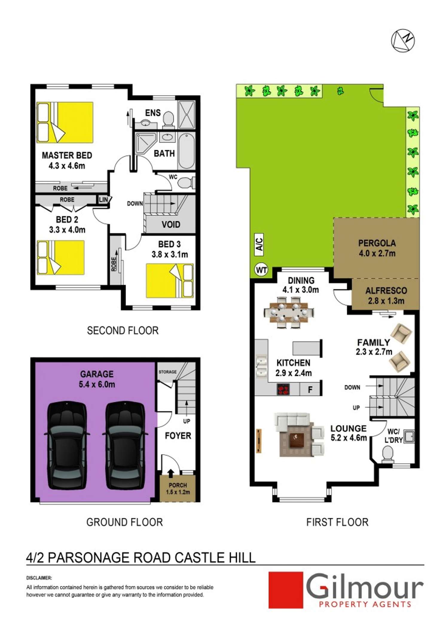 Floorplan of Homely townhouse listing, 4/2 Parsonage Road, Castle Hill NSW 2154
