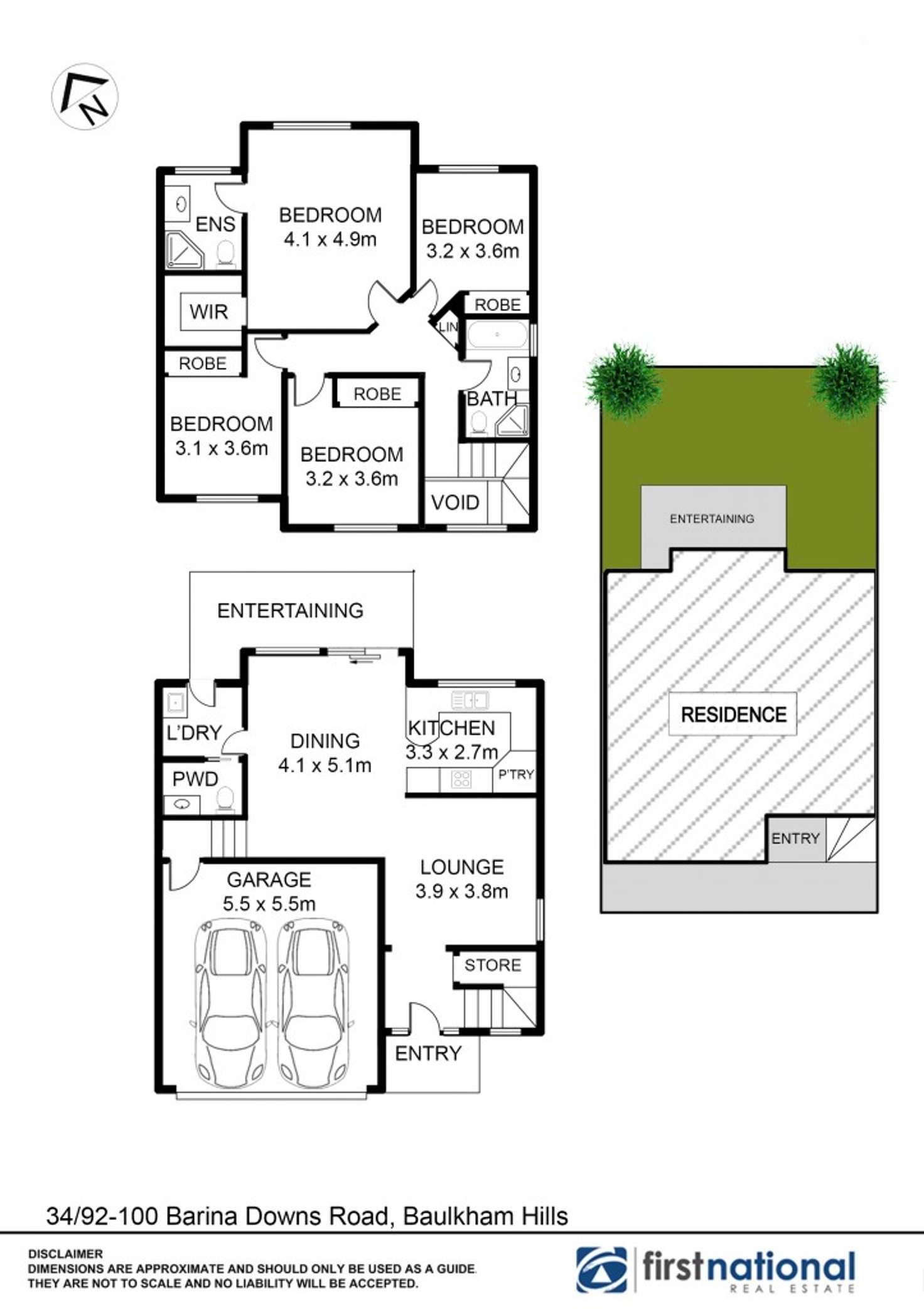 Floorplan of Homely townhouse listing, 34/92-100 Barina Downs Road, Baulkham Hills NSW 2153