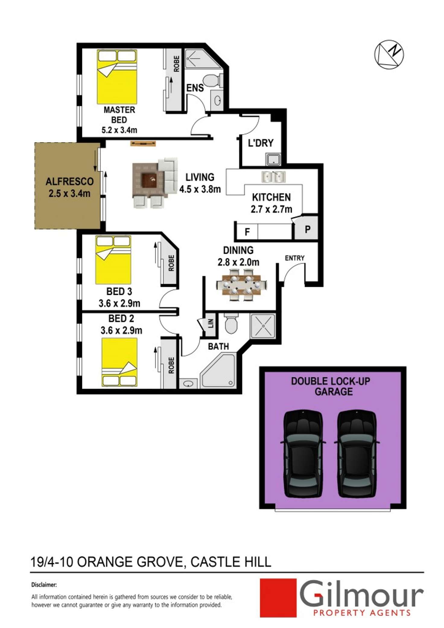 Floorplan of Homely apartment listing, 19/4-10 Orange Grove, Castle Hill NSW 2154