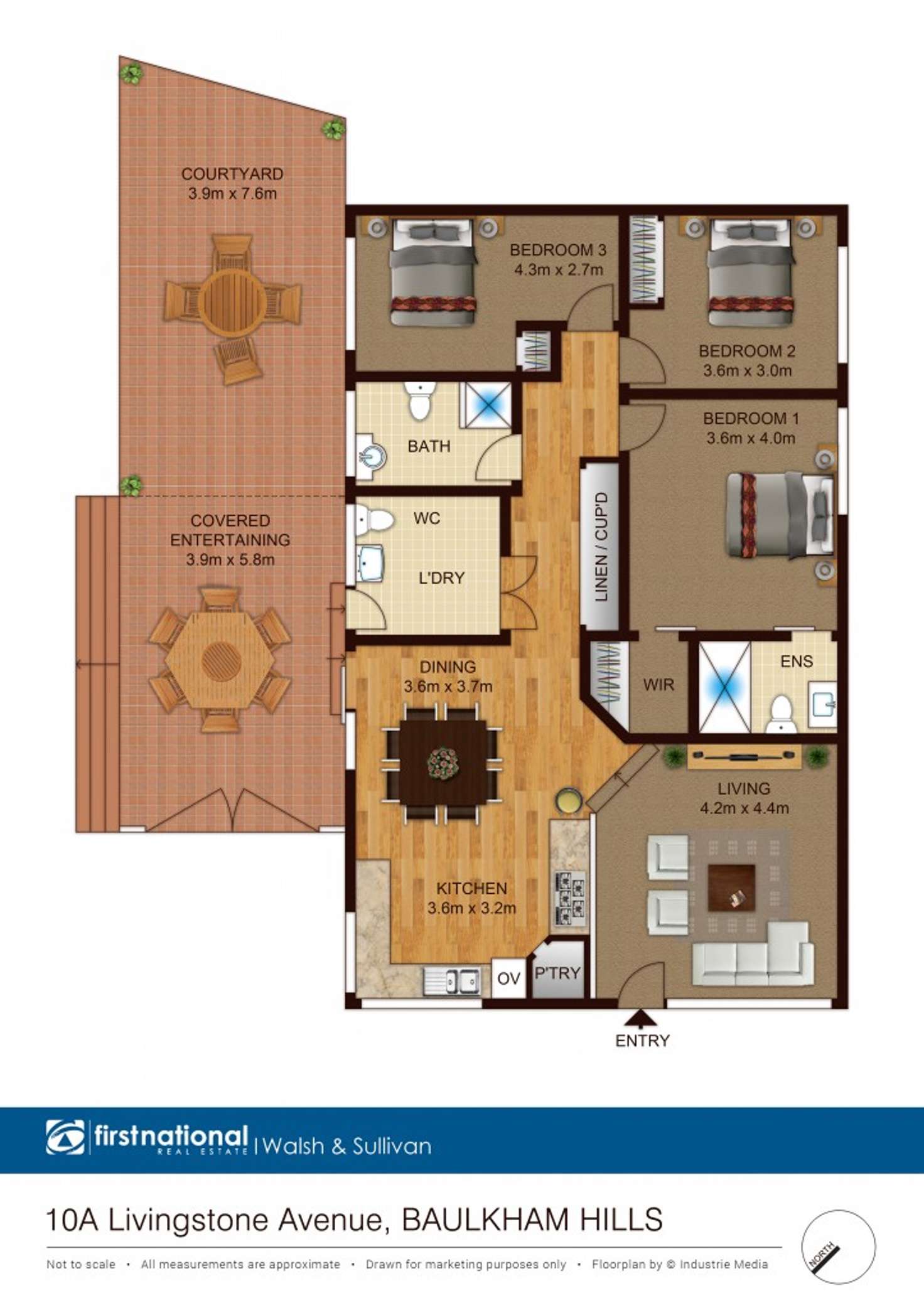 Floorplan of Homely semiDetached listing, 10A Livingstone Ave, Baulkham Hills NSW 2153