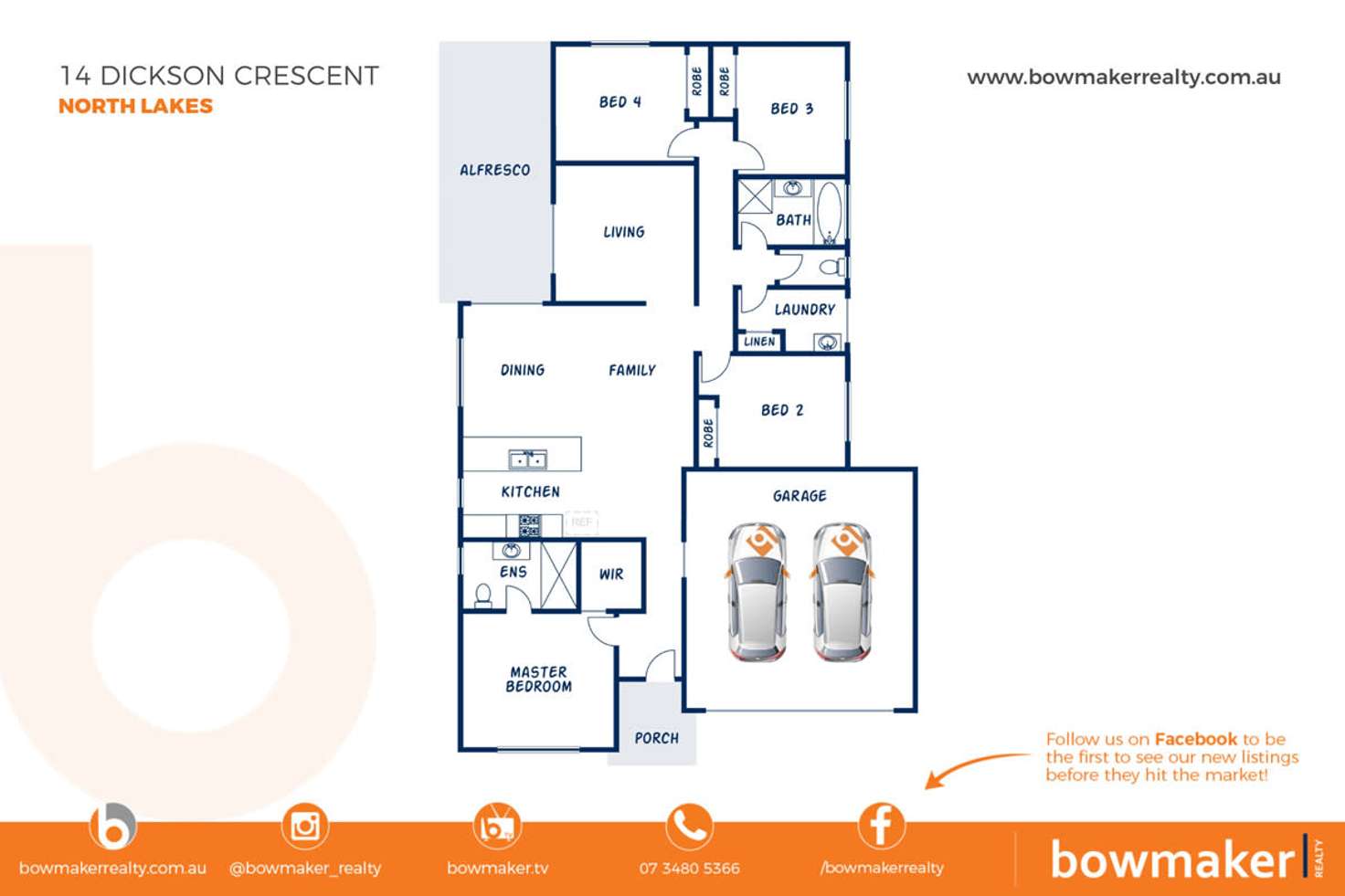 Floorplan of Homely house listing, 14 Dickson Crescent, North Lakes QLD 4509