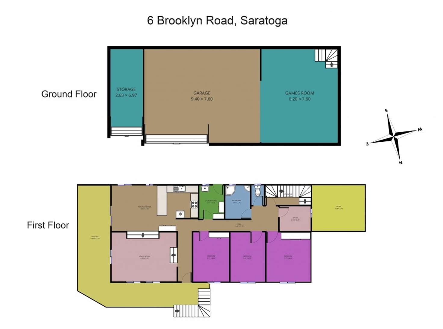 Floorplan of Homely house listing, 6 Brooklyn Rd, Saratoga NSW 2251