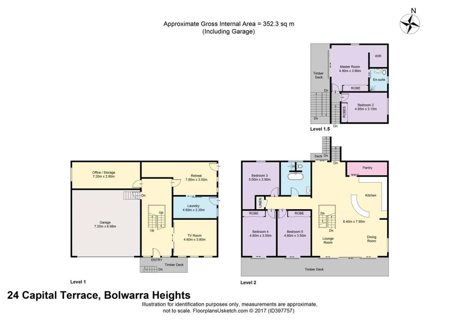 Floorplan of Homely house listing, 24 Capital Terrace, Bolwarra Heights NSW 2320