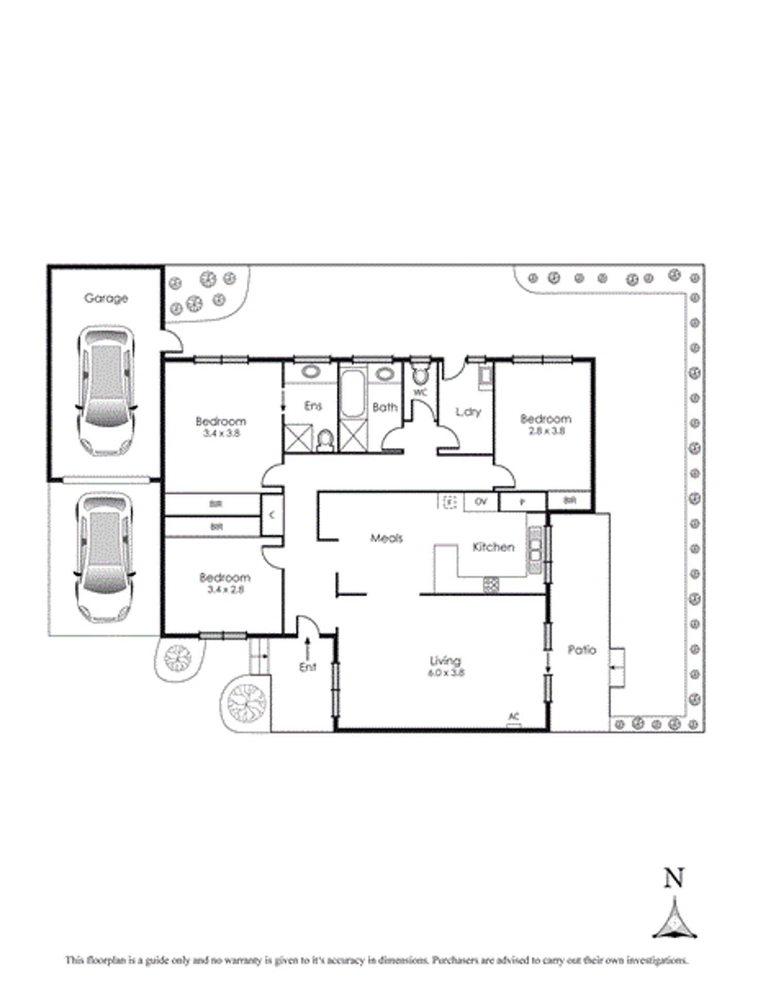 Floorplan of Homely unit listing, 2/1 Eden Street, Cheltenham VIC 3192