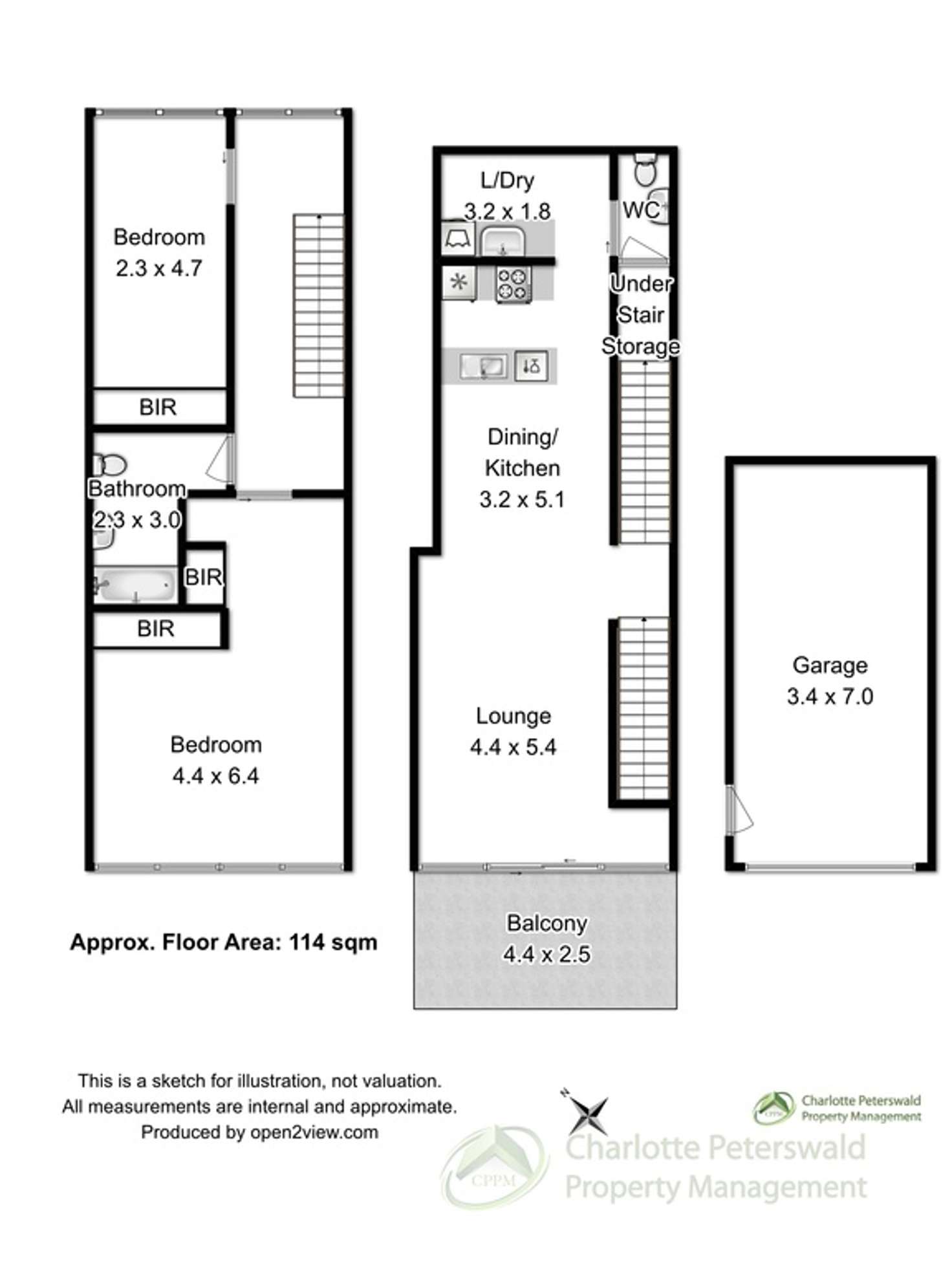 Floorplan of Homely apartment listing, 4/38 Patrick Street, Hobart TAS 7000